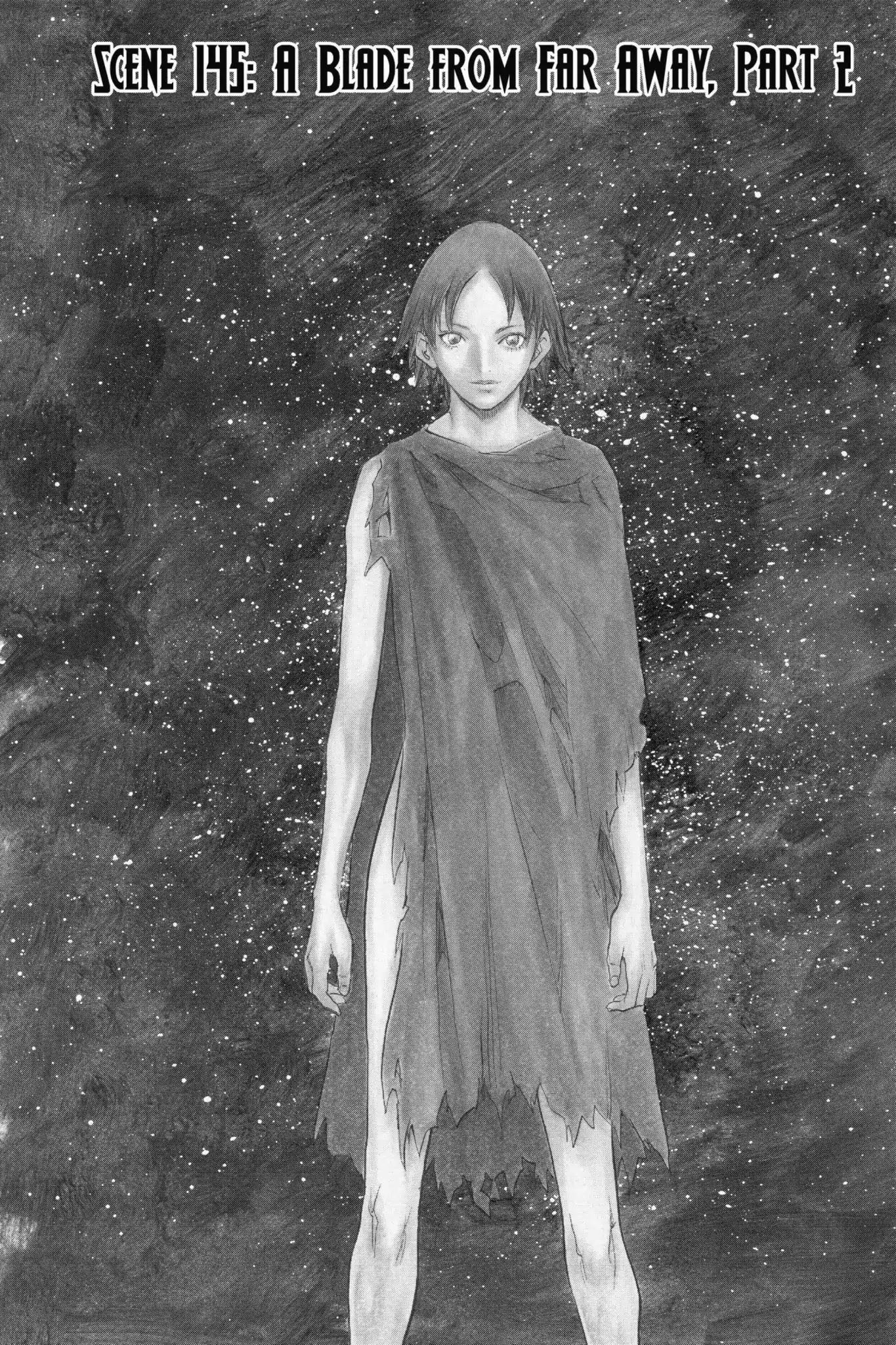 Claymore Chapter 145 page 1 - Chapter 145: Vol.26 Scene 145: A Blade from Far Away, Part 2