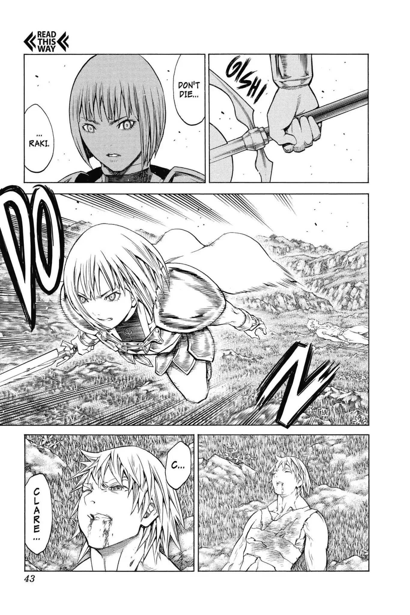 Claymore Chapter 145 page 6 - Chapter 145: Vol.26 Scene 145: A Blade from Far Away, Part 2