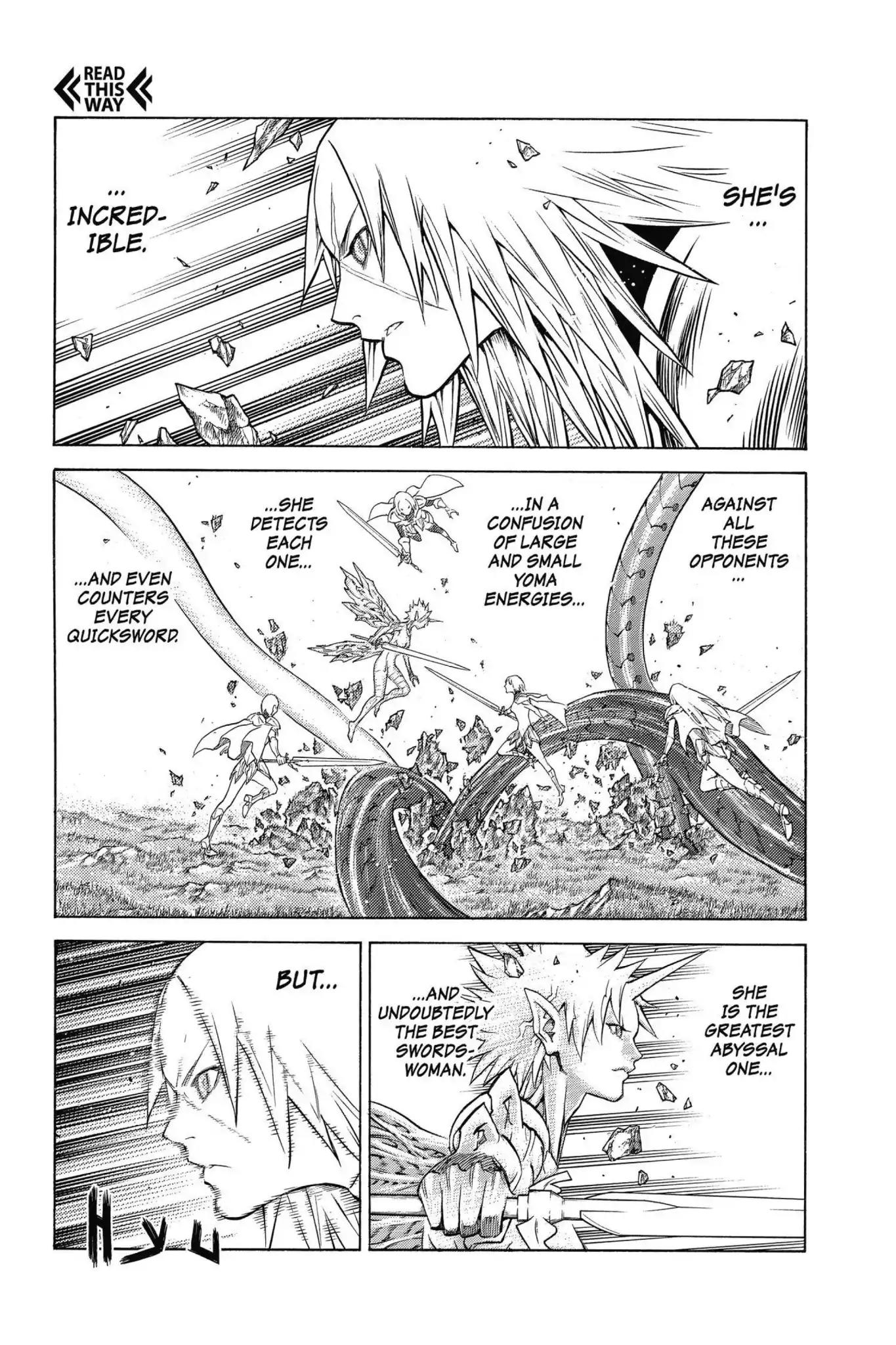 Claymore Chapter 147 page 12 - Chapter 147: Vol.26 Scene 147: A Blade from Far Away, Part 4