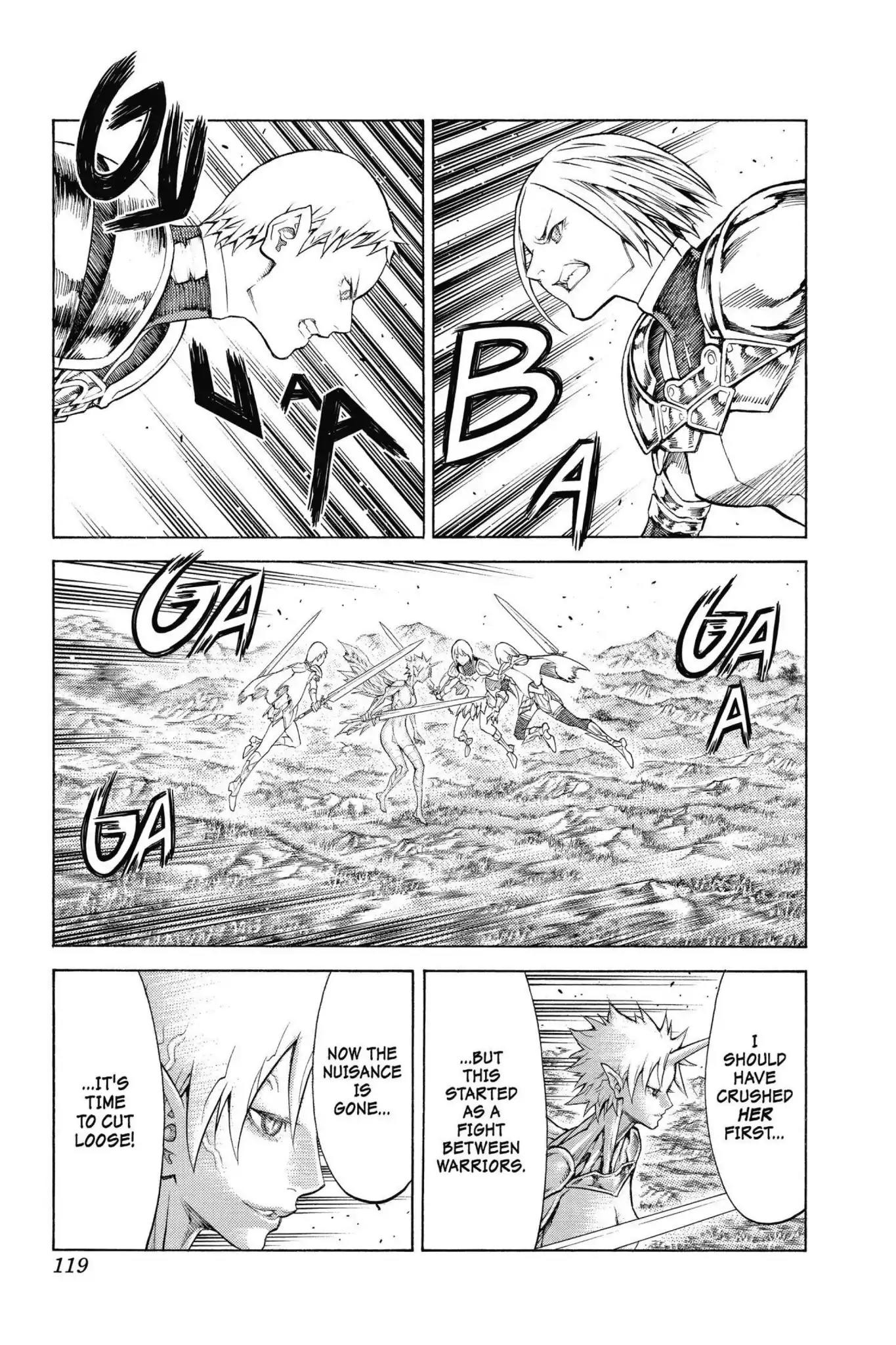 Claymore Chapter 147 page 22 - Chapter 147: Vol.26 Scene 147: A Blade from Far Away, Part 4