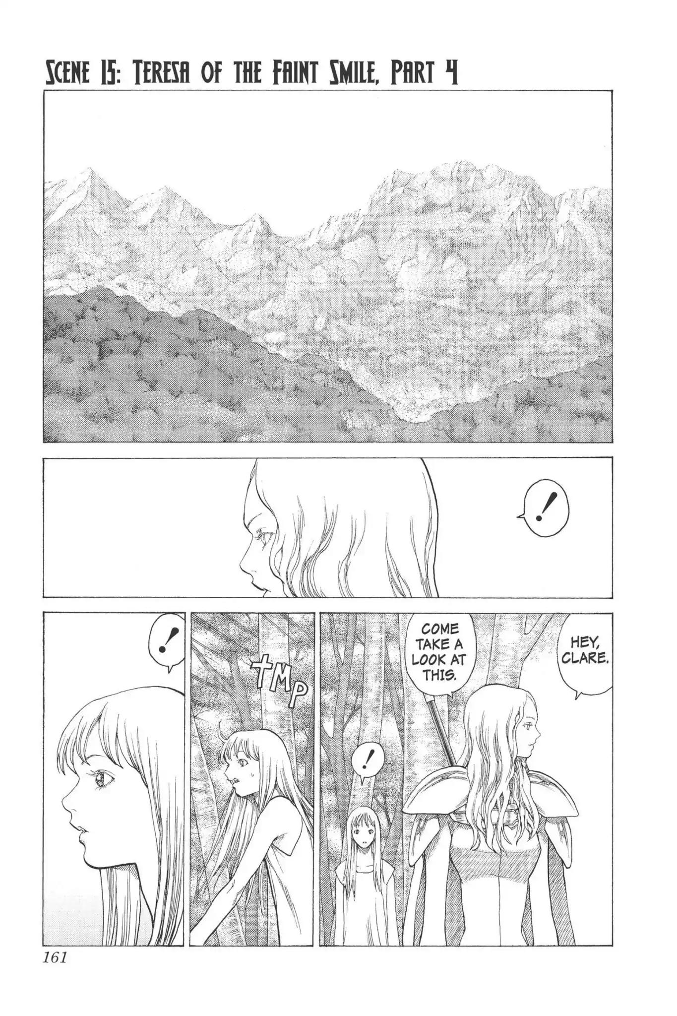 Claymore Chapter 15 page 1 - Chapter 15: Vol.3 Scene 15: Teresa of the Faint Smile, Part 4