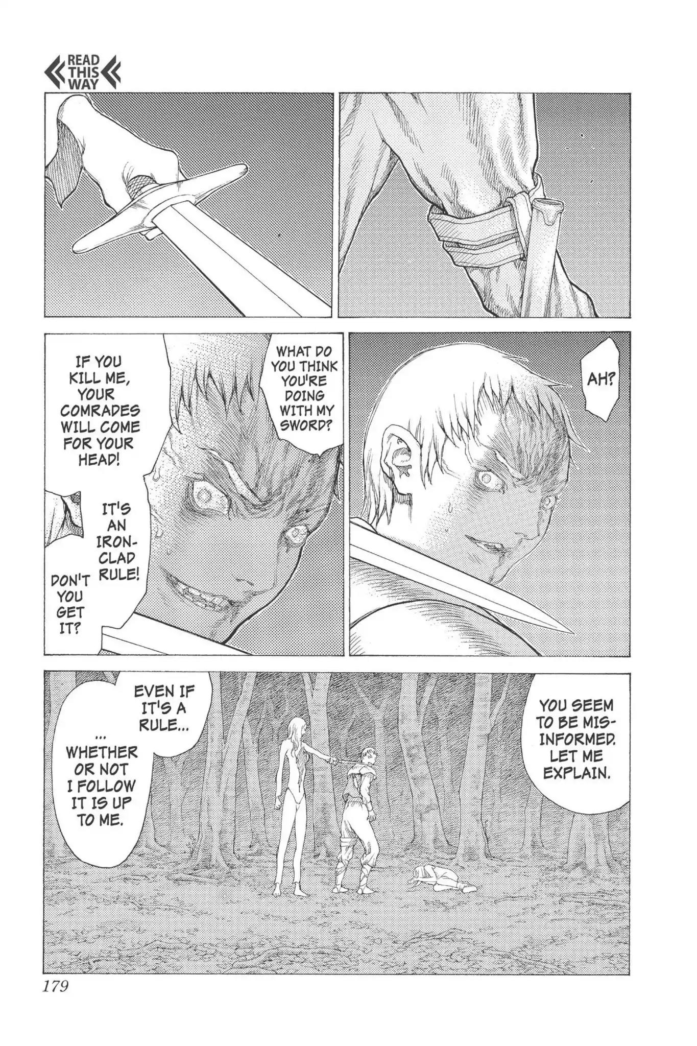 Claymore Chapter 15 page 17 - Chapter 15: Vol.3 Scene 15: Teresa of the Faint Smile, Part 4