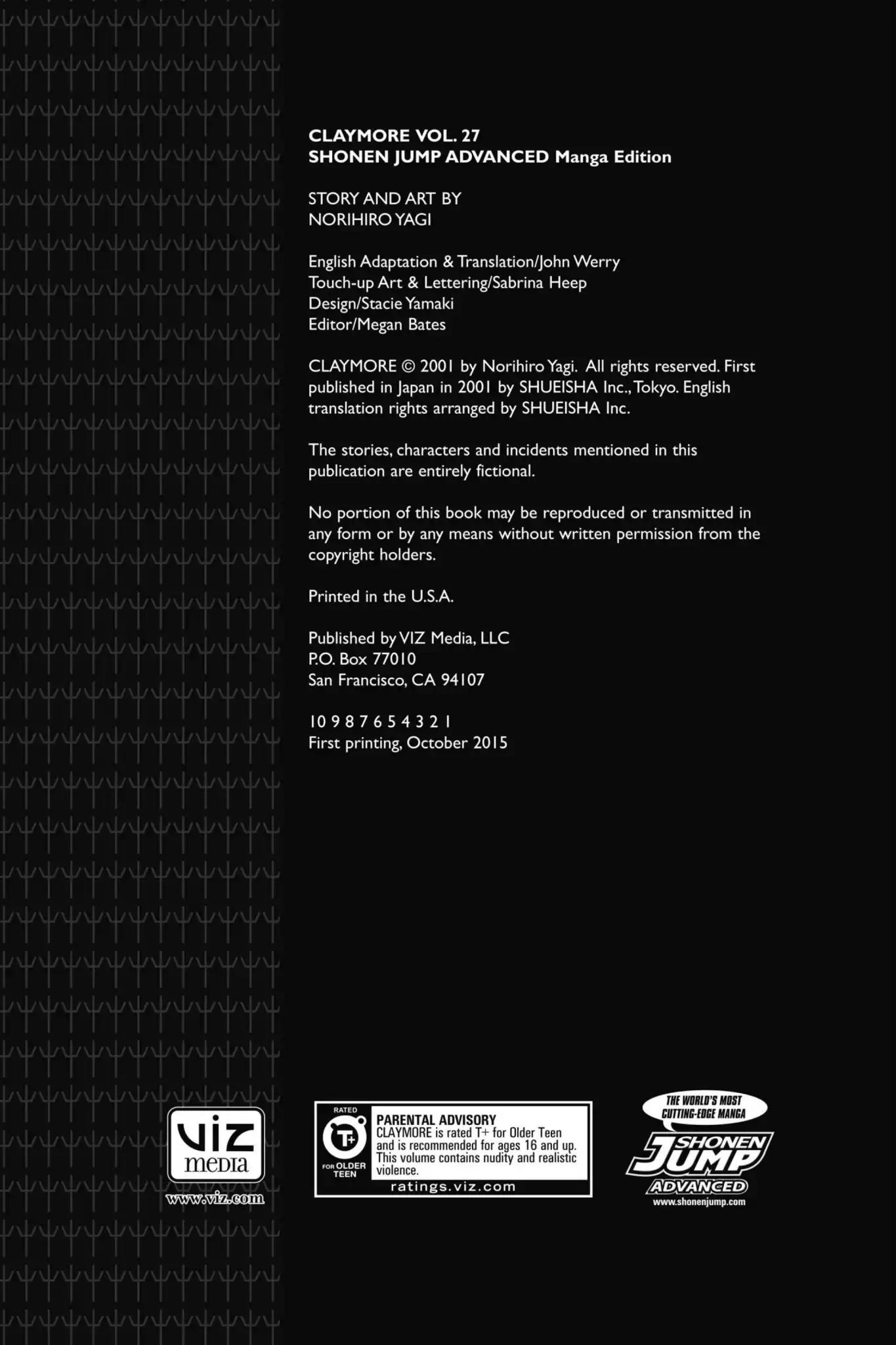 Claymore Chapter 150 page 3 - Chapter 150: Vol.27 Scene 150: Silver-Eyed Warriors, Part 1