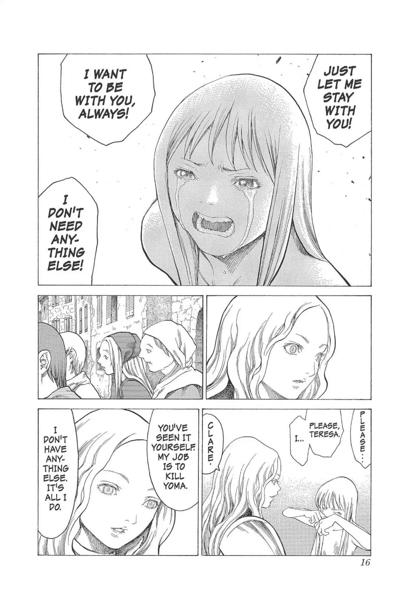 Claymore Chapter 16 page 15 - Chapter 16: Vol.4 Scene 16: Teresa of the Faint Smile, Part 5
