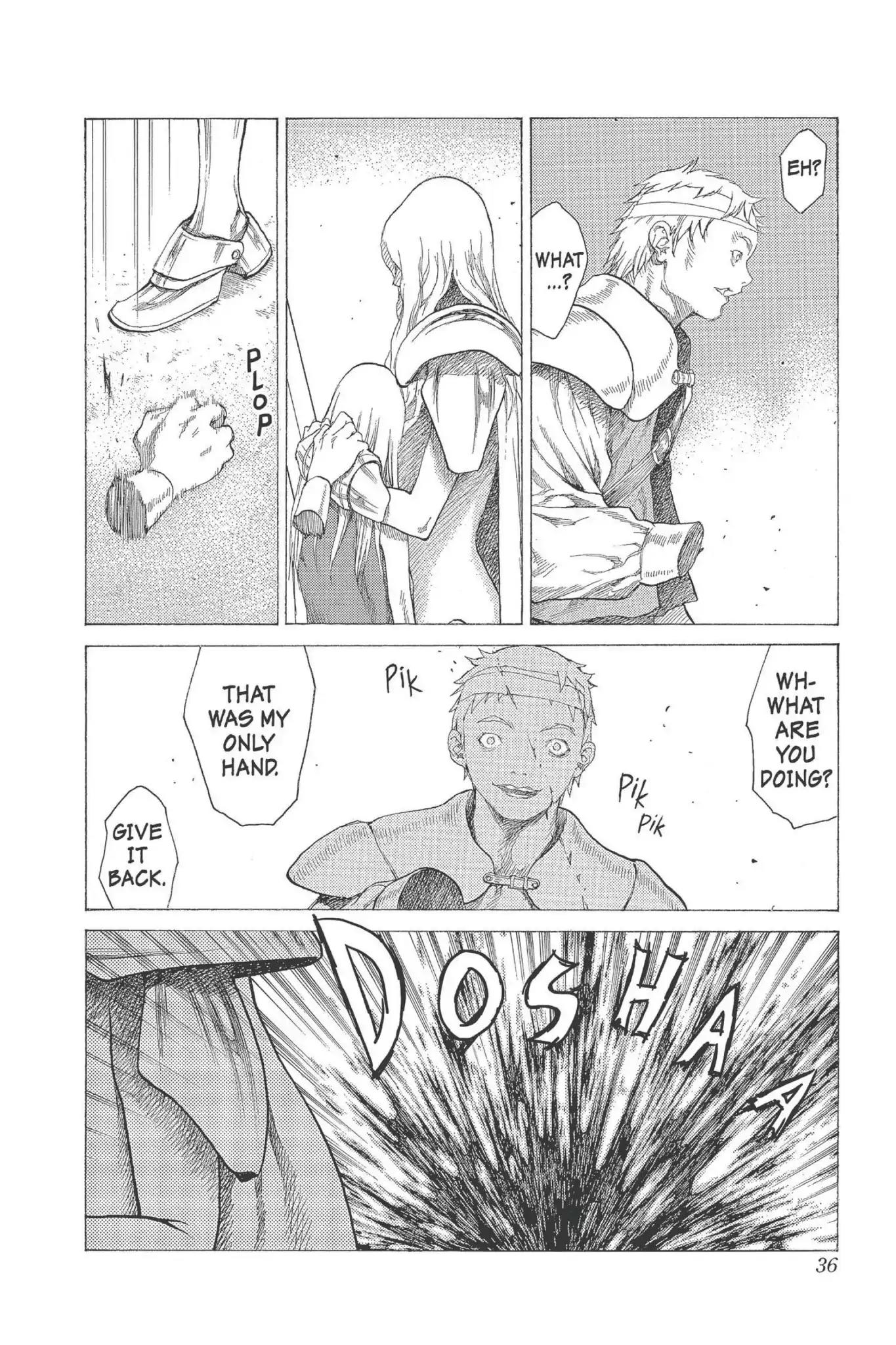 Claymore Chapter 16 page 34 - Chapter 16: Vol.4 Scene 16: Teresa of the Faint Smile, Part 5