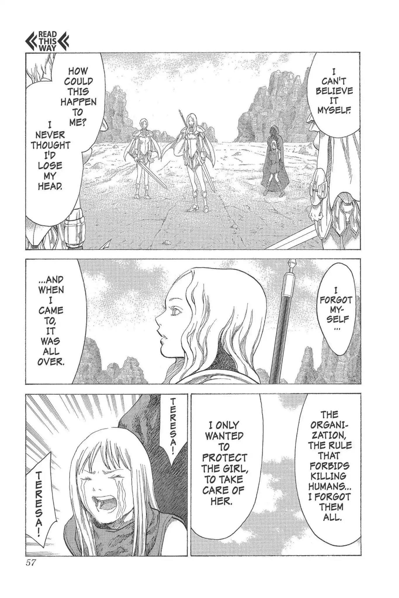 Claymore Chapter 17 page 17 - Chapter 17: Vol.4 Scene 17: Teresa of the Faint Smile, Part 6