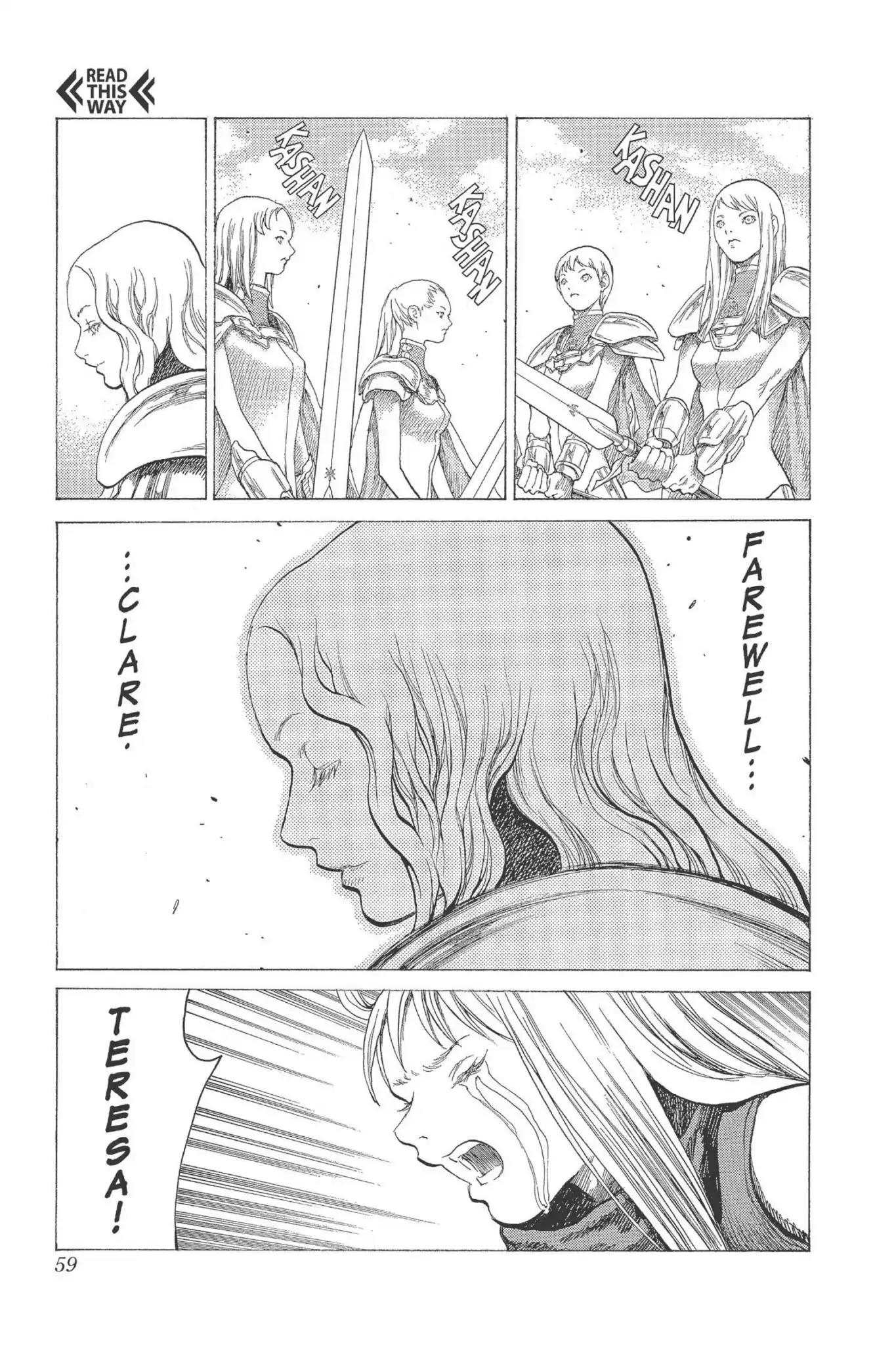 Claymore Chapter 17 page 19 - Chapter 17: Vol.4 Scene 17: Teresa of the Faint Smile, Part 6