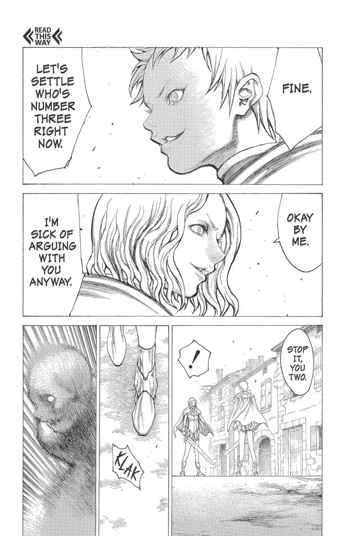 Claymore Chapter 18 page 10 - Chapter 18: Vol.4 Scene 18: Marked for Death, Part 1