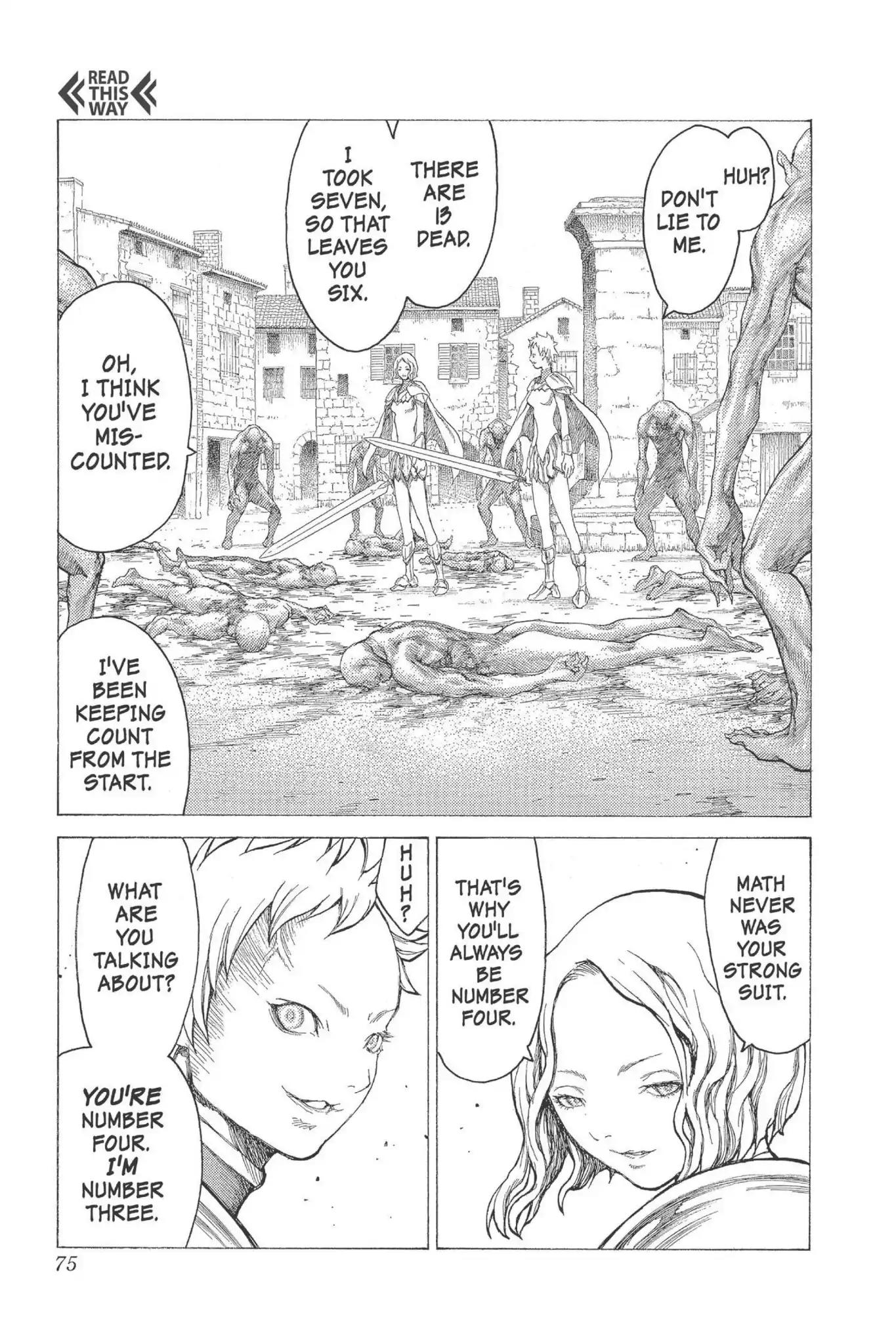 Claymore Chapter 18 page 4 - Chapter 18: Vol.4 Scene 18: Marked for Death, Part 1