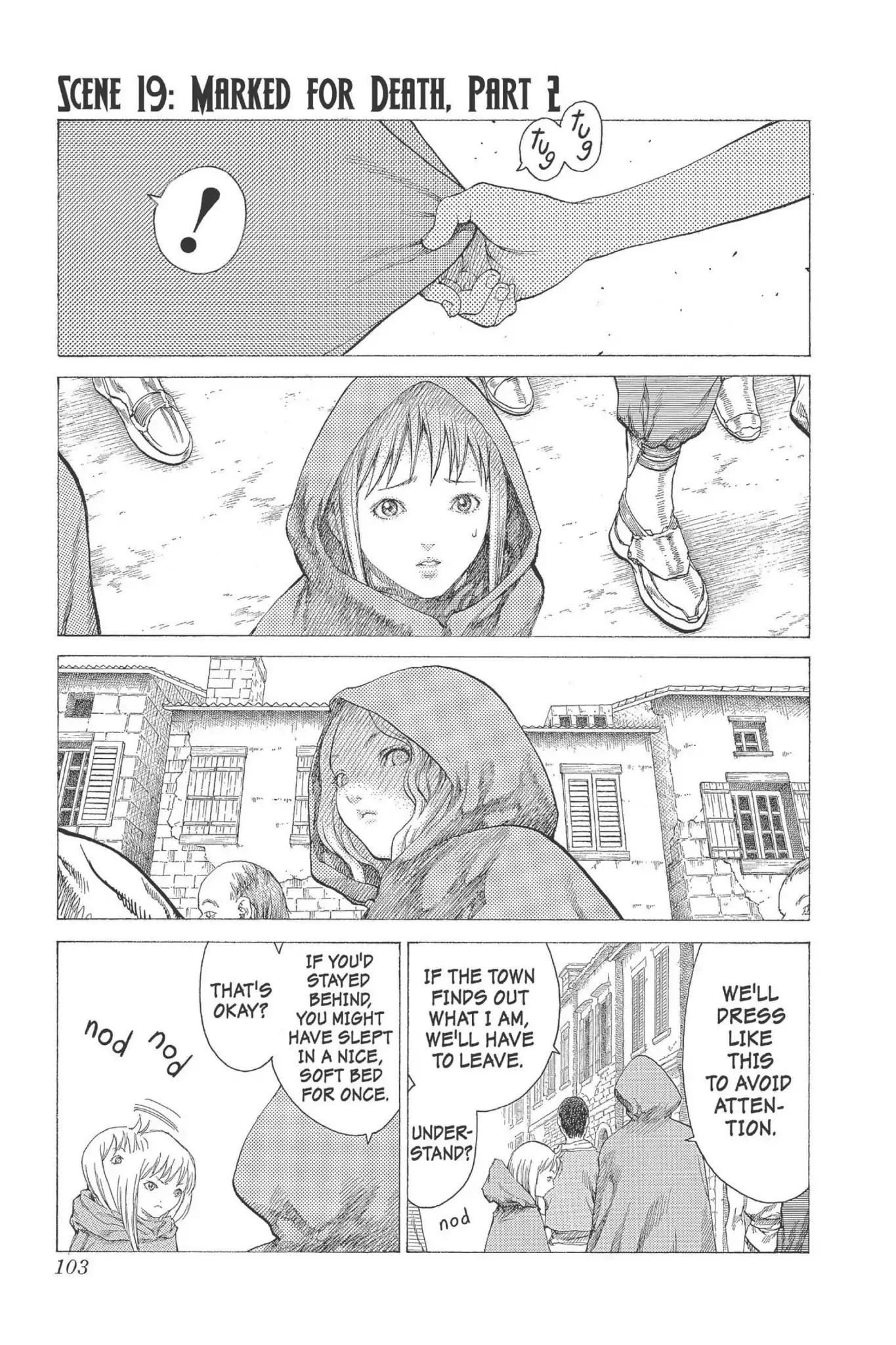 Claymore Chapter 19 page 1 - Chapter 19: Vol.4 Scene 19: Marked for Death, Part 2