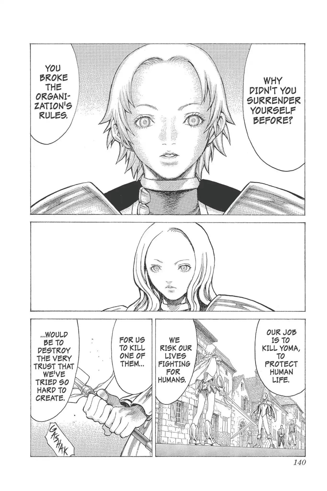 Claymore Chapter 20 page 5 - Chapter 20: Vol.4 Scene 20: Marked for Death, Part 3
