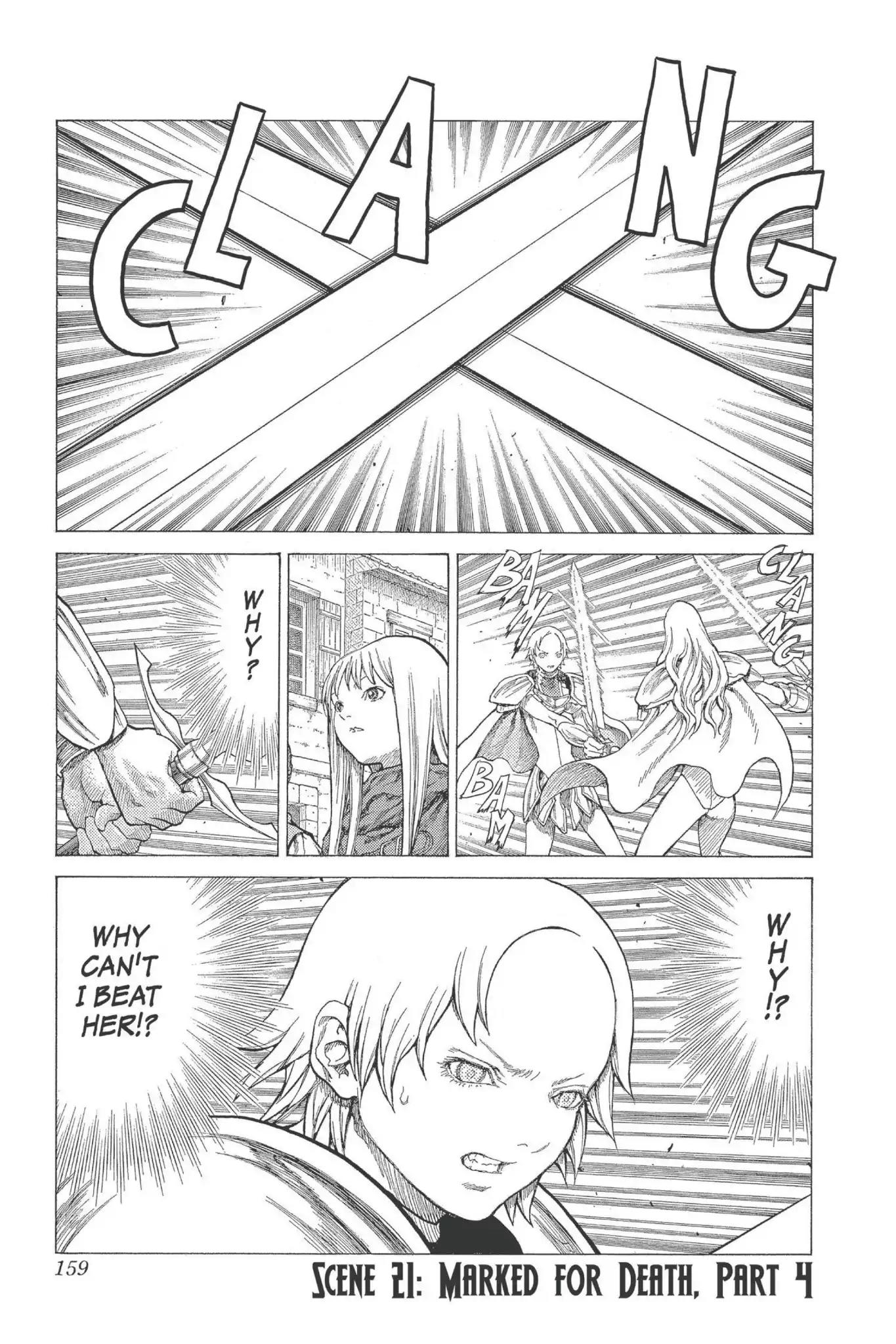 Claymore Chapter 21 page 1 - Chapter 21: Vol.4 Scene 21: Marked for Death, Part 4