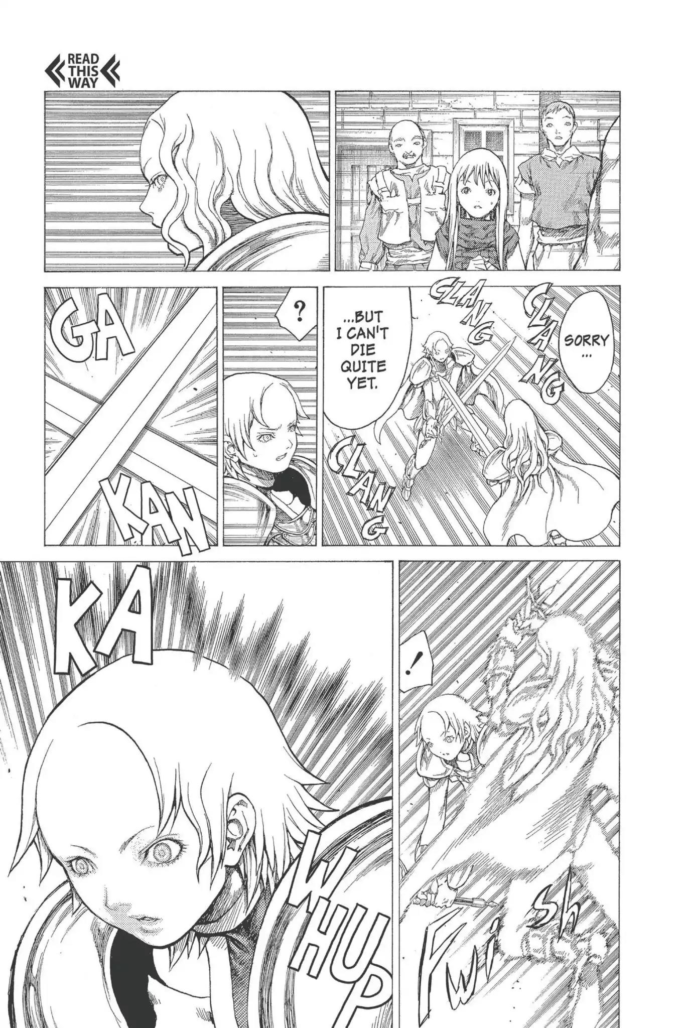 Claymore Chapter 21 page 4 - Chapter 21: Vol.4 Scene 21: Marked for Death, Part 4