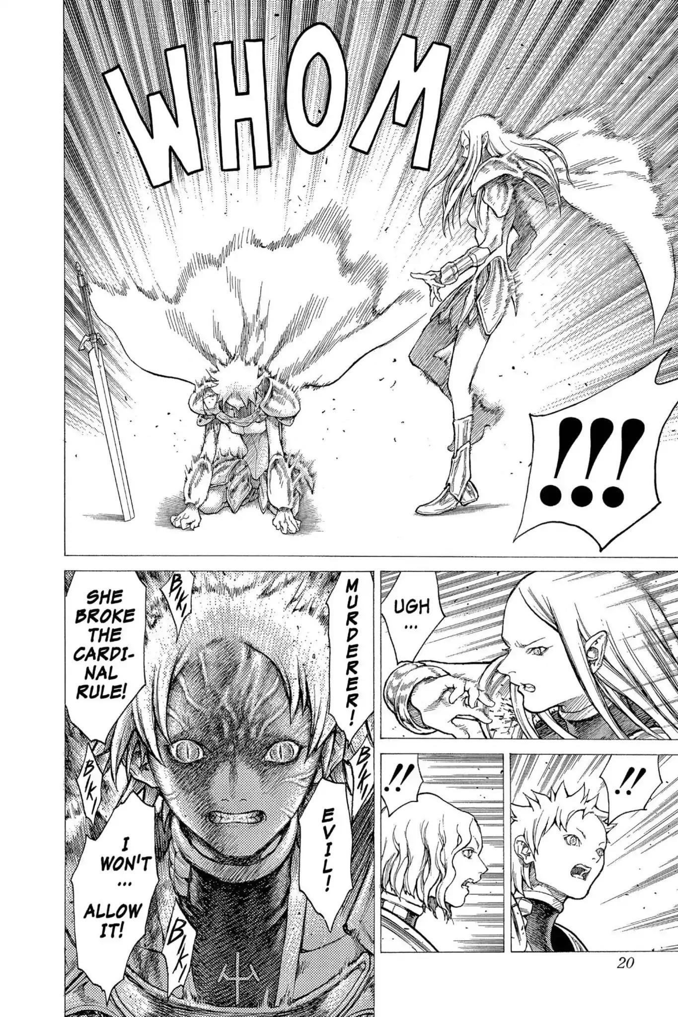 Claymore Chapter 22 page 20 - Chapter 22: Vol.5 Scene 22: Marked for Death, Part 5