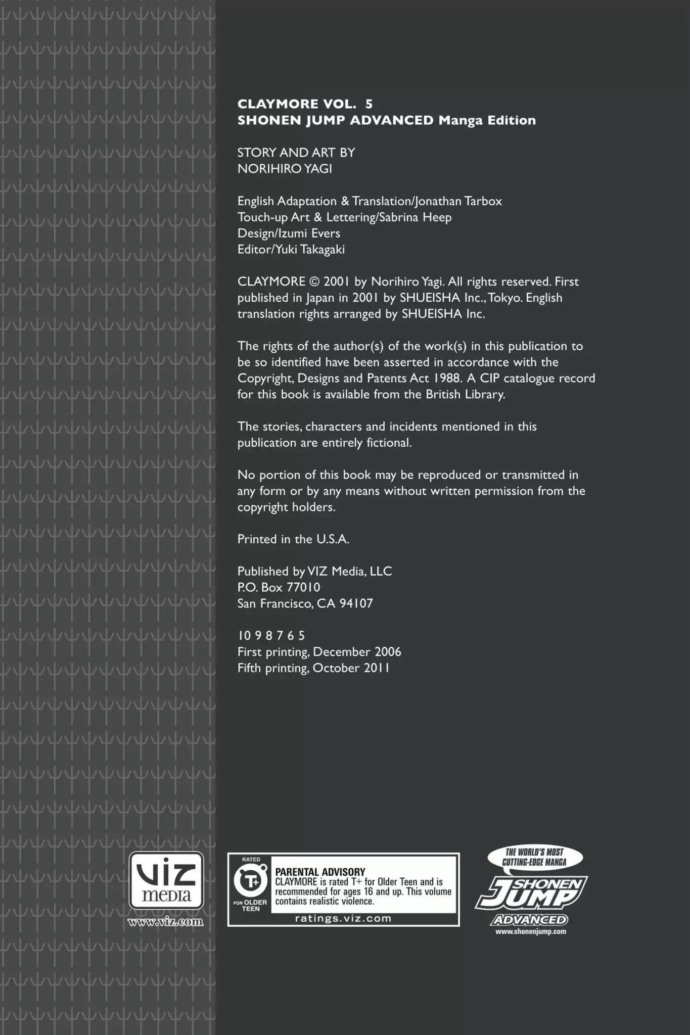 Claymore Chapter 22 page 3 - Chapter 22: Vol.5 Scene 22: Marked for Death, Part 5