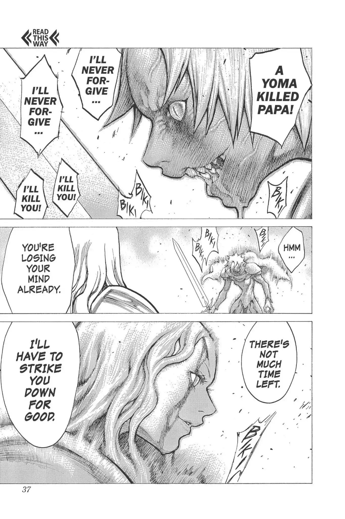 Claymore Chapter 22 page 36 - Chapter 22: Vol.5 Scene 22: Marked for Death, Part 5