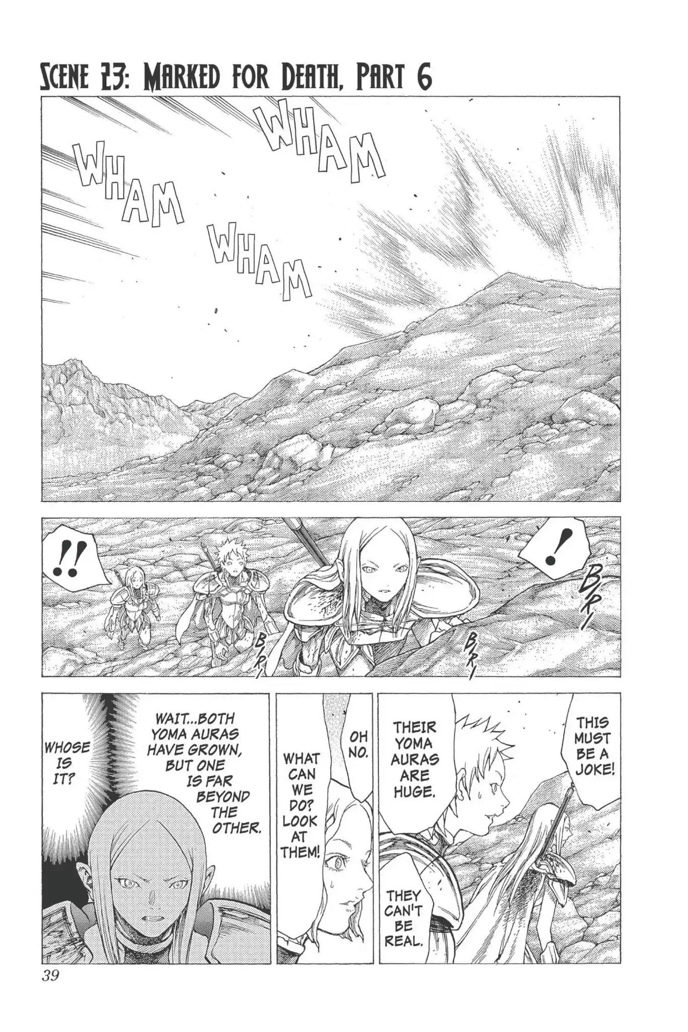 Claymore Chapter 23 page 1 - Chapter 23: Vol.5 Scene 23: Marked for Death, Part 6
