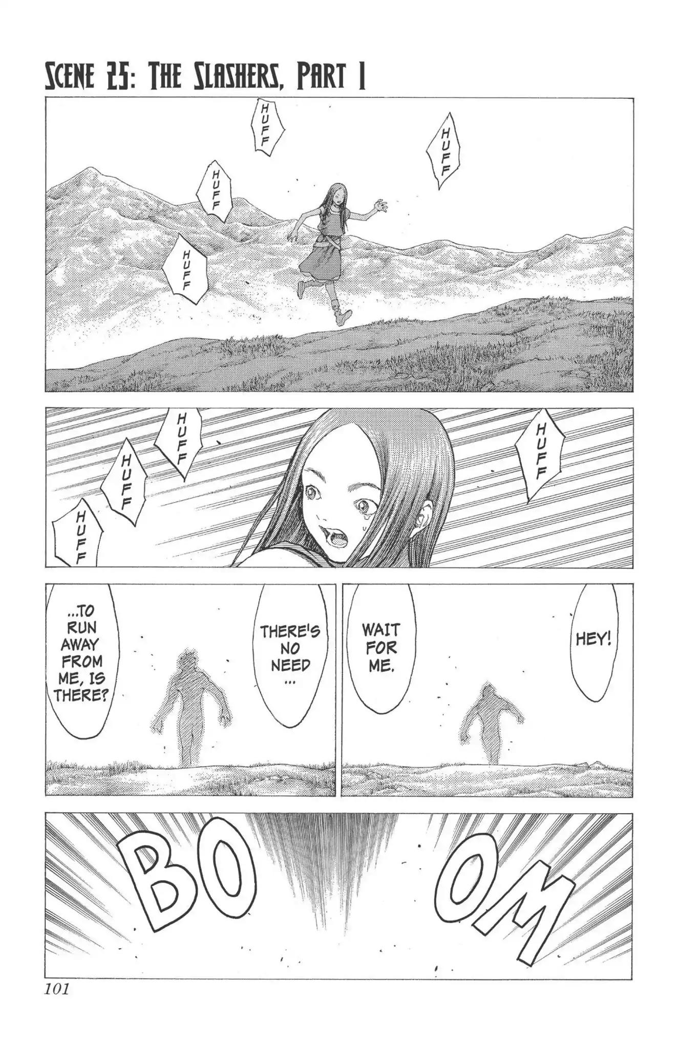 Claymore Chapter 25 page 1 - Chapter 25: Vol.5 Scene 25: The Slashers, Part 1