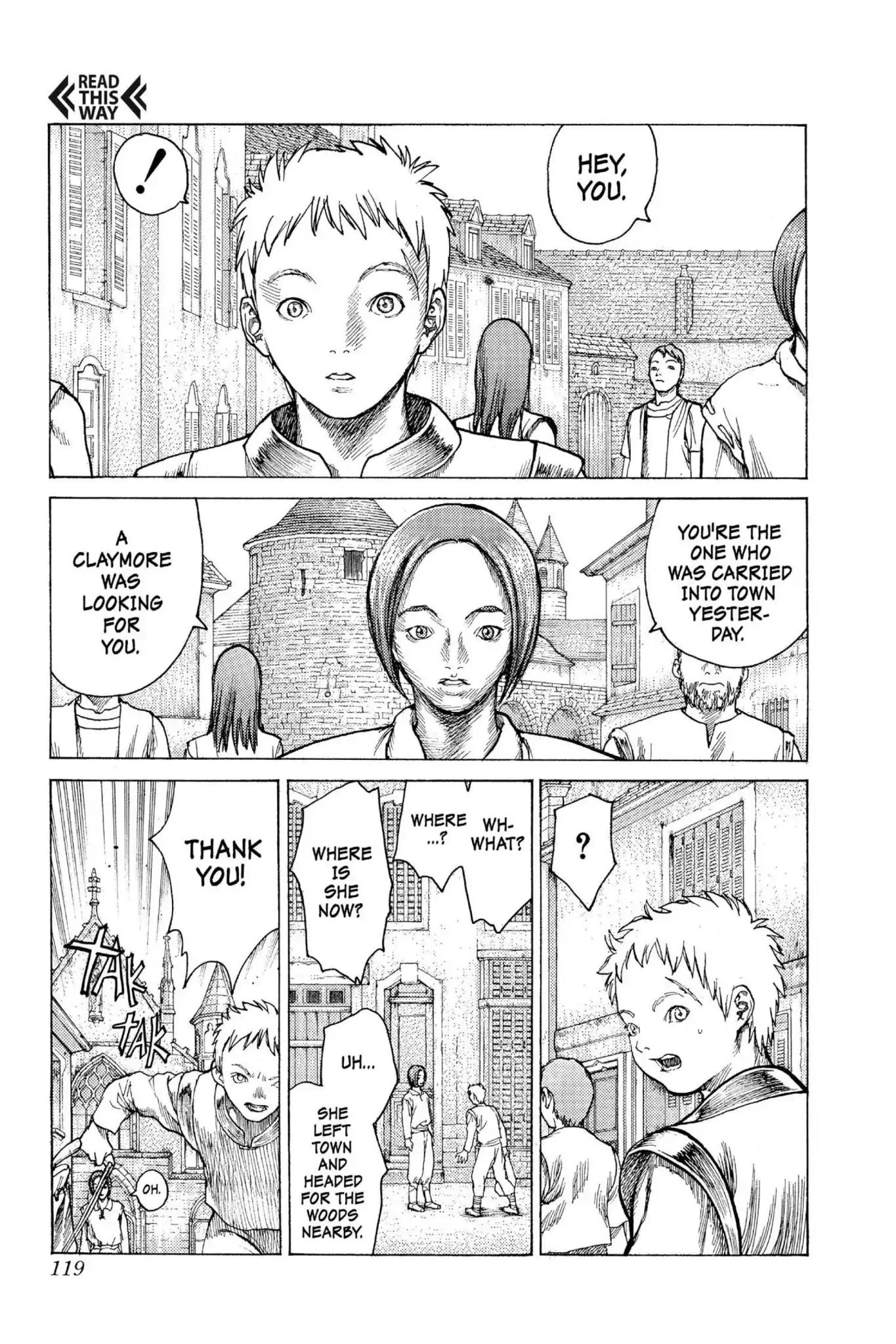 Claymore Chapter 3 page 10 - Chapter 3: Vol.1 Scene 3: Memory of a Witch