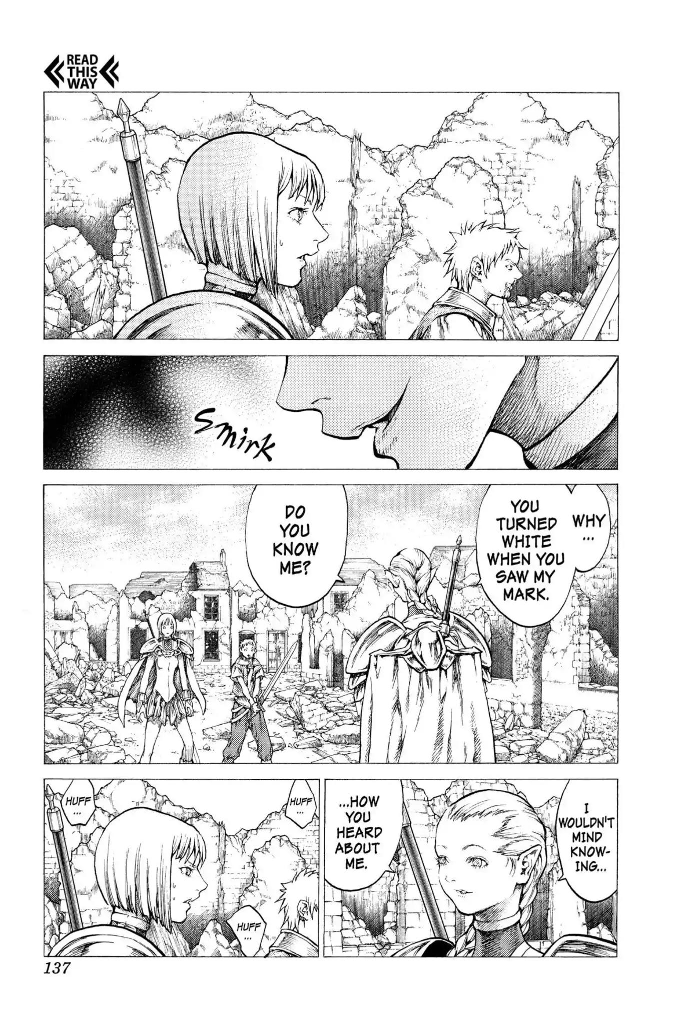 Claymore Chapter 32 page 3 - Chapter 32: Vol.6 Scene 32: The Endless Gravestones, Part 2