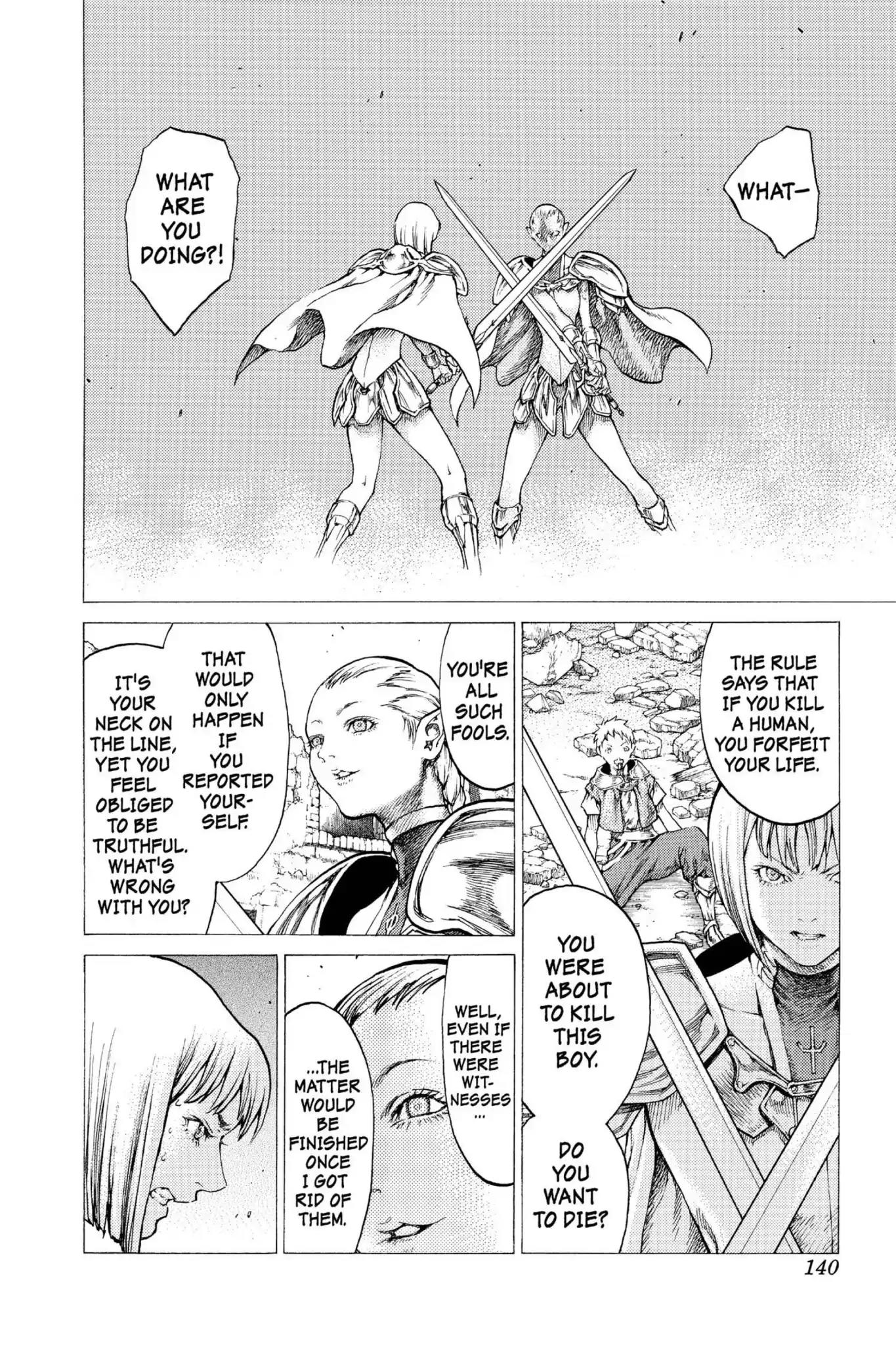 Claymore Chapter 32 page 6 - Chapter 32: Vol.6 Scene 32: The Endless Gravestones, Part 2