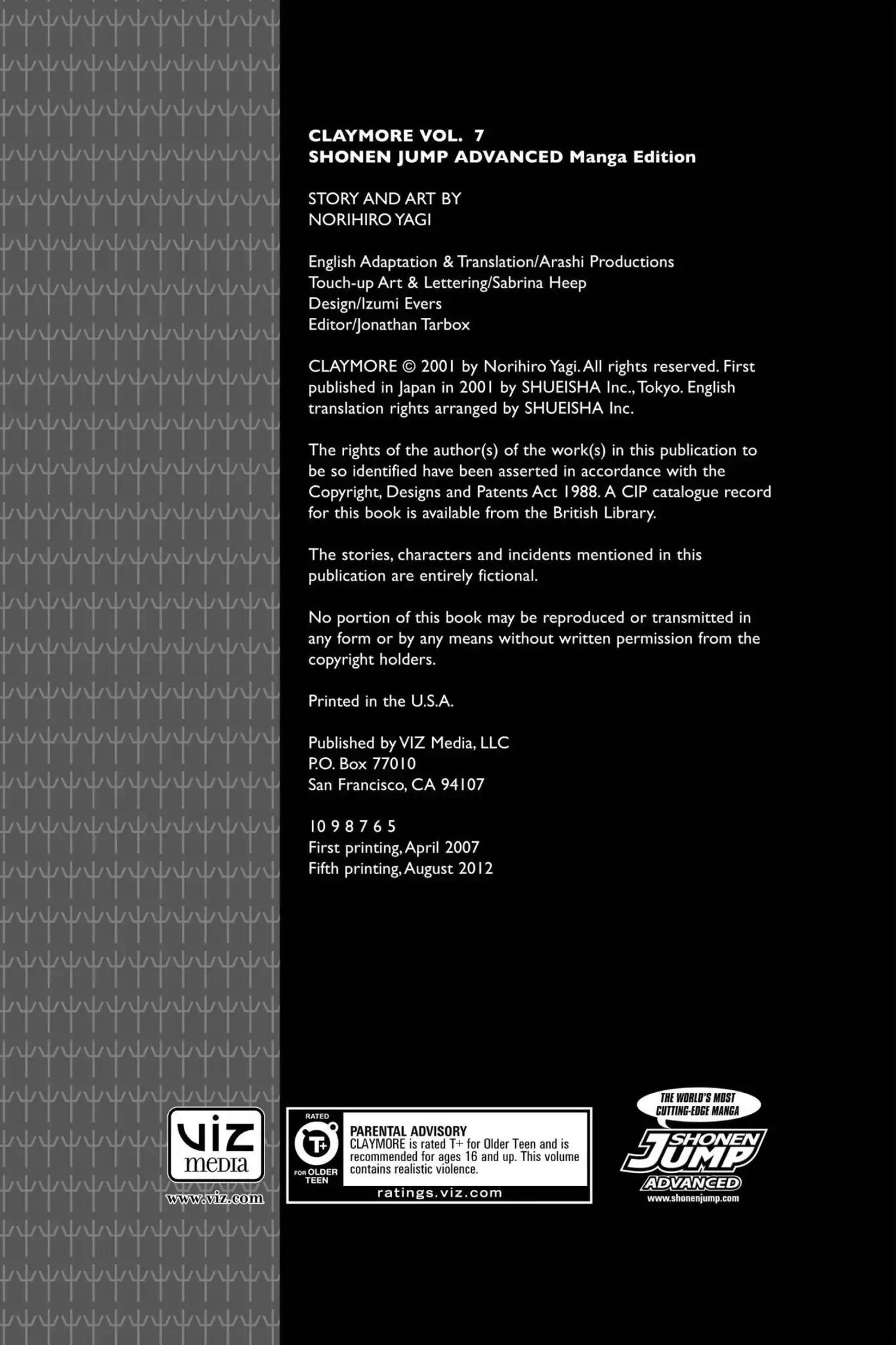 Claymore Chapter 34 page 3 - Chapter 34: Vol.7 Scene 34: The Endless Gravestones, Part 4
