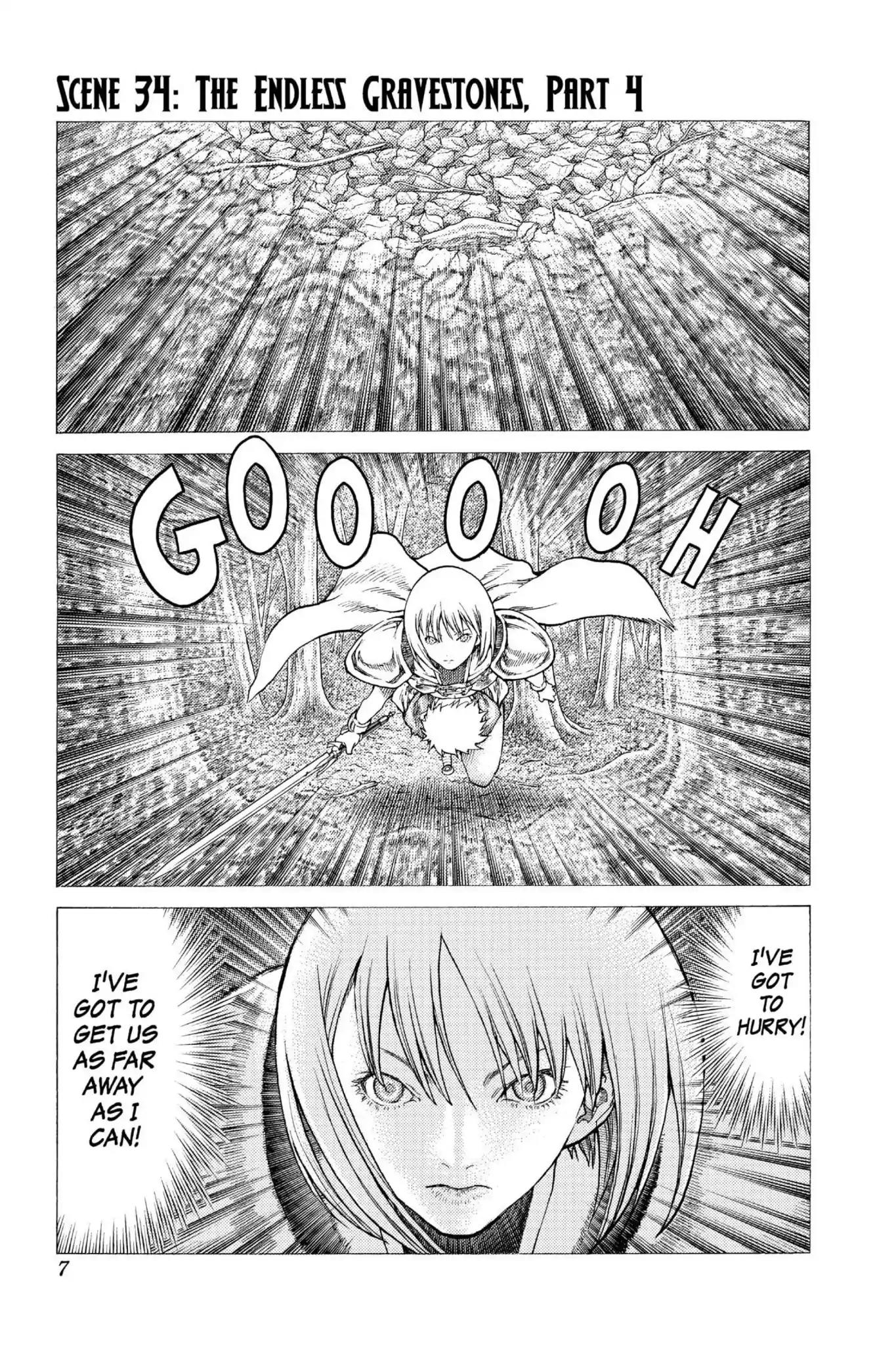 Claymore Chapter 34 page 7 - Chapter 34: Vol.7 Scene 34: The Endless Gravestones, Part 4