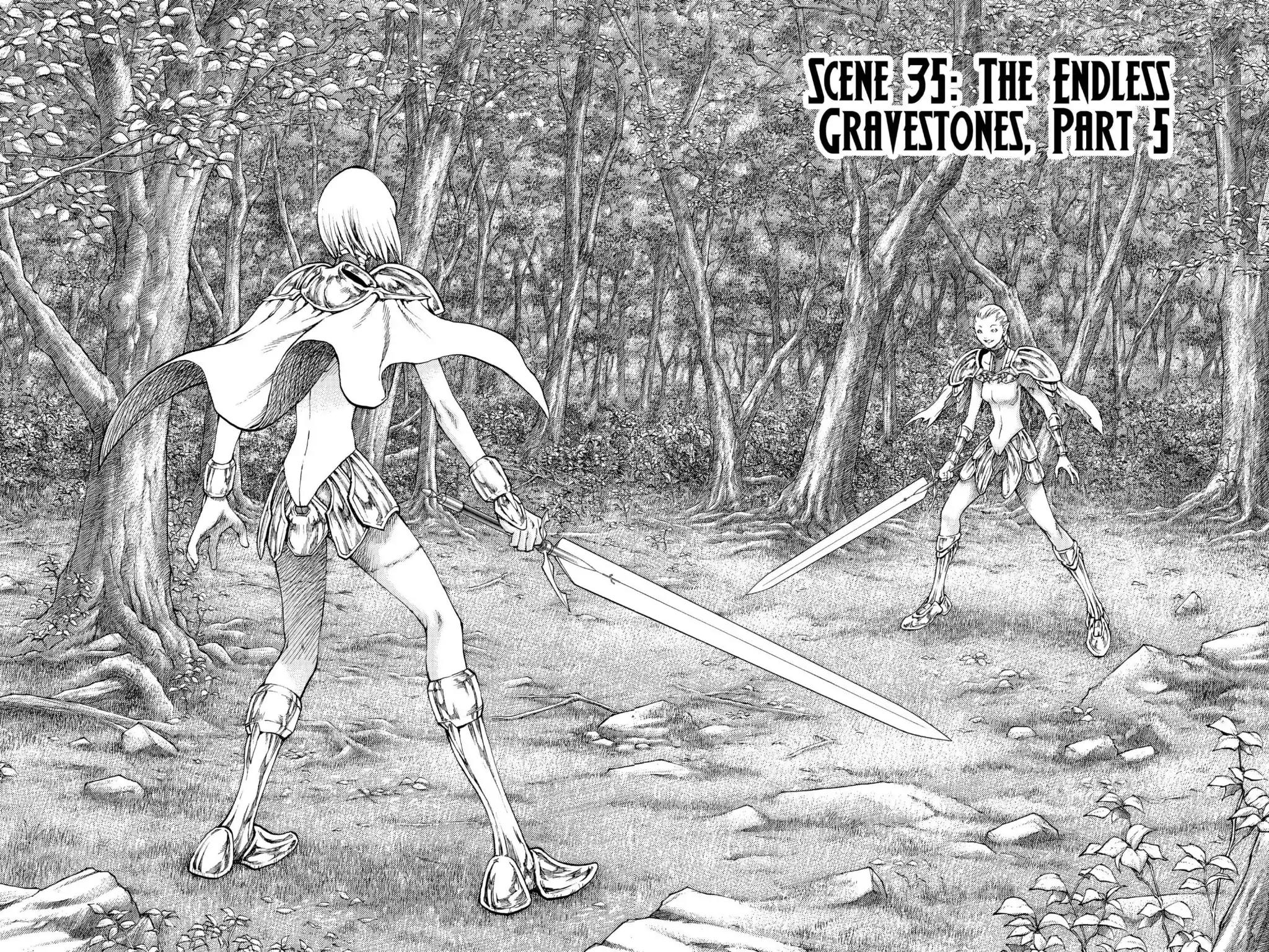 Claymore Chapter 35 page 2 - Chapter 35: Vol.7 Scene 35: The Endless Gravestones, Part 5