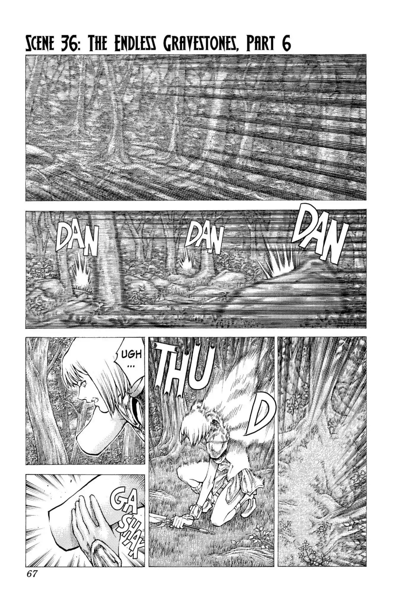 Claymore Chapter 36 page 1 - Chapter 36: Vol.7 Scene 36: The Endless Gravestones, Part 6