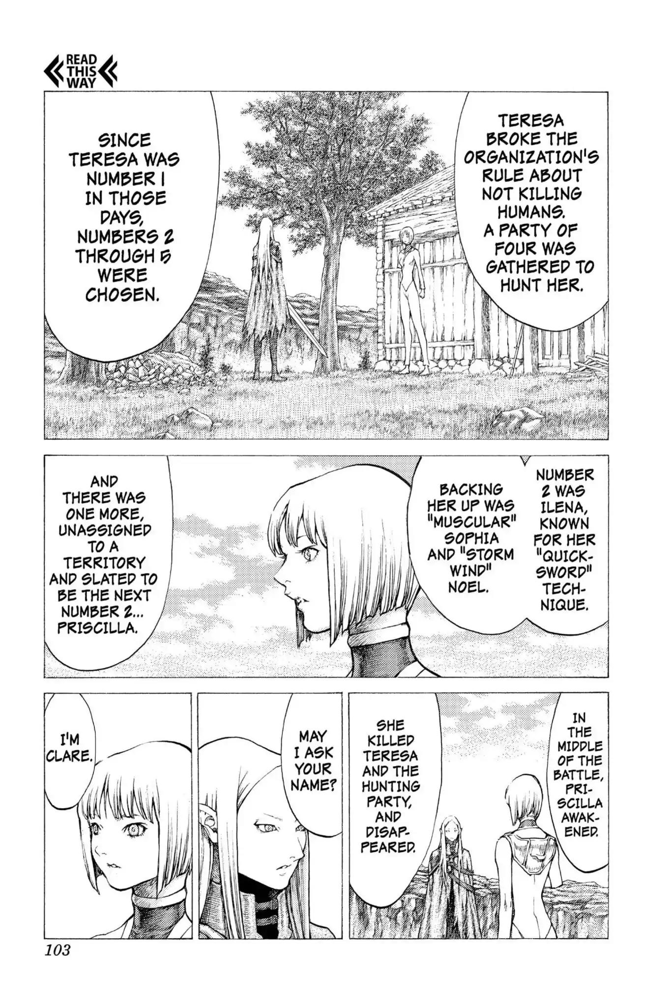 Claymore Chapter 37 page 14 - Chapter 37: Vol.7 Scene 37: Fit for Battle, Part 1