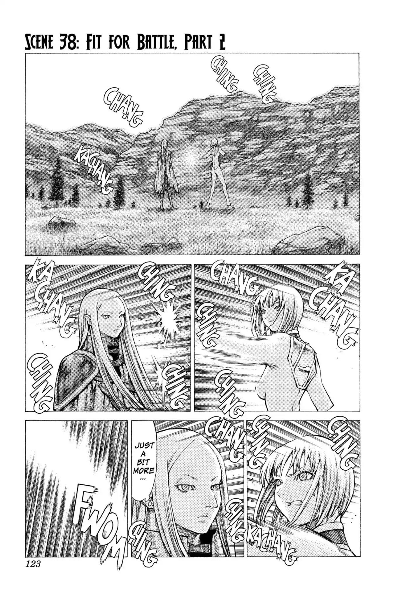 Claymore Chapter 38 page 1 - Chapter 38: Vol.7 Scene 38: Fit for Battle, Part 2