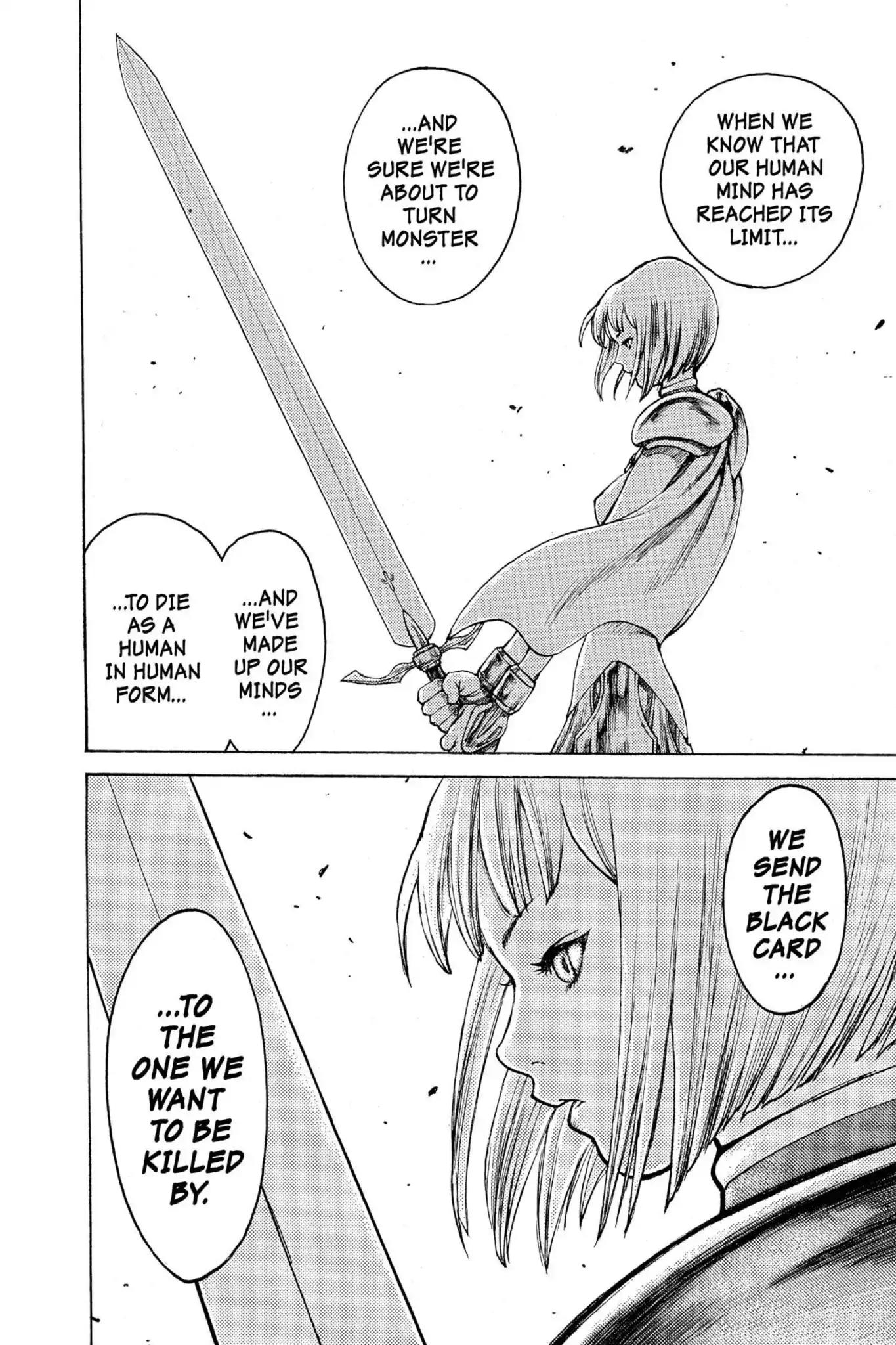 Claymore Chapter 4 page 23 - Chapter 4: Vol.1 Scene 4: The Black Card
