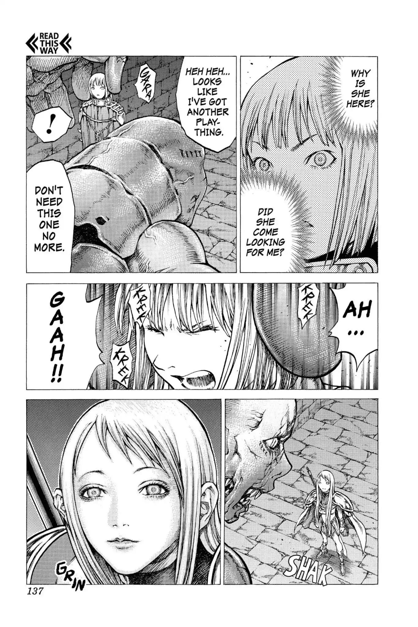 Claymore Chapter 44 page 3 - Chapter 44: Vol.8 Scene 44: The Witch's Maw, Part 4