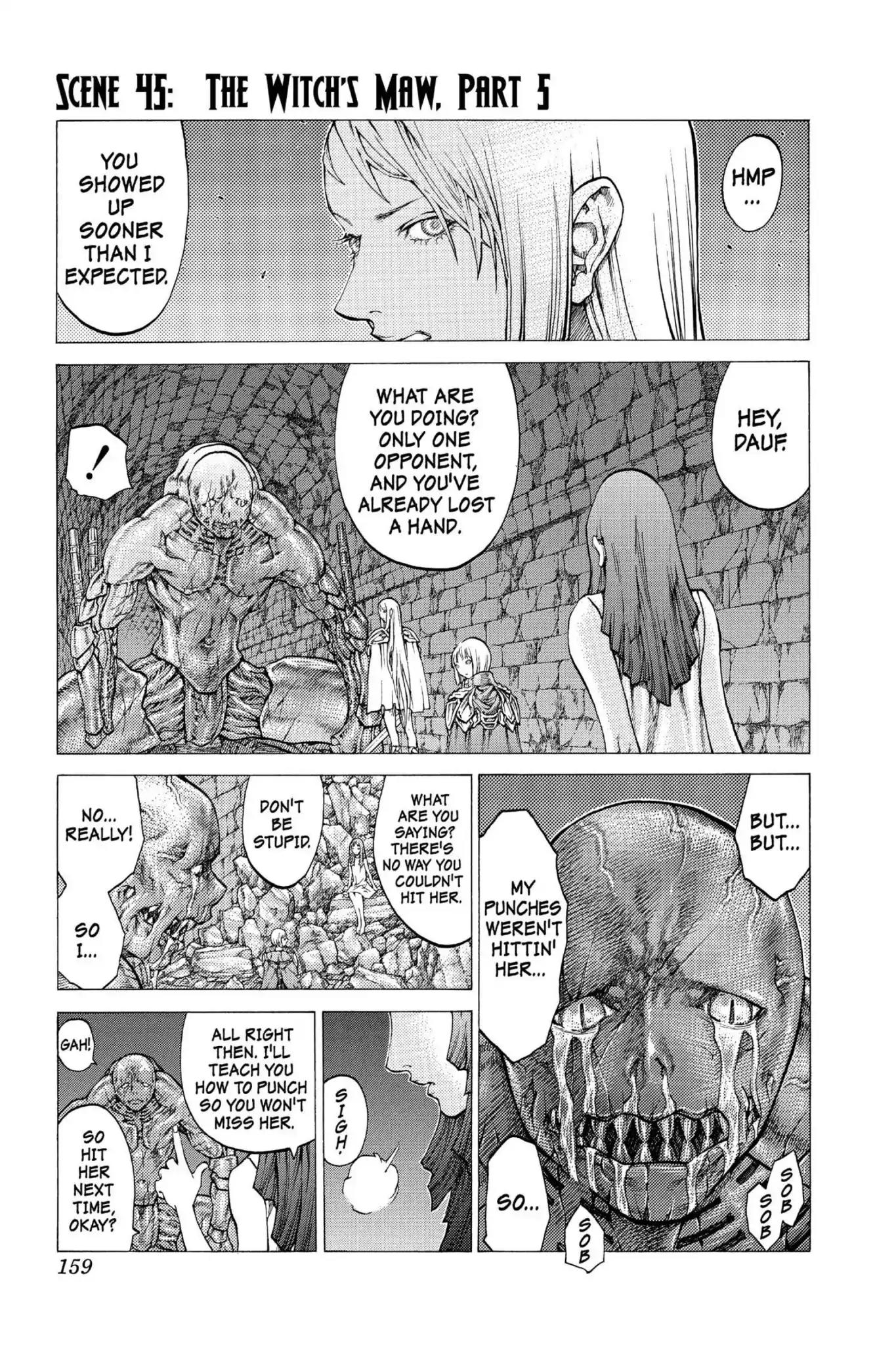 Claymore Chapter 45 page 1 - Chapter 45: Vol.8 Scene 45: The Witch's Maw, Part 5