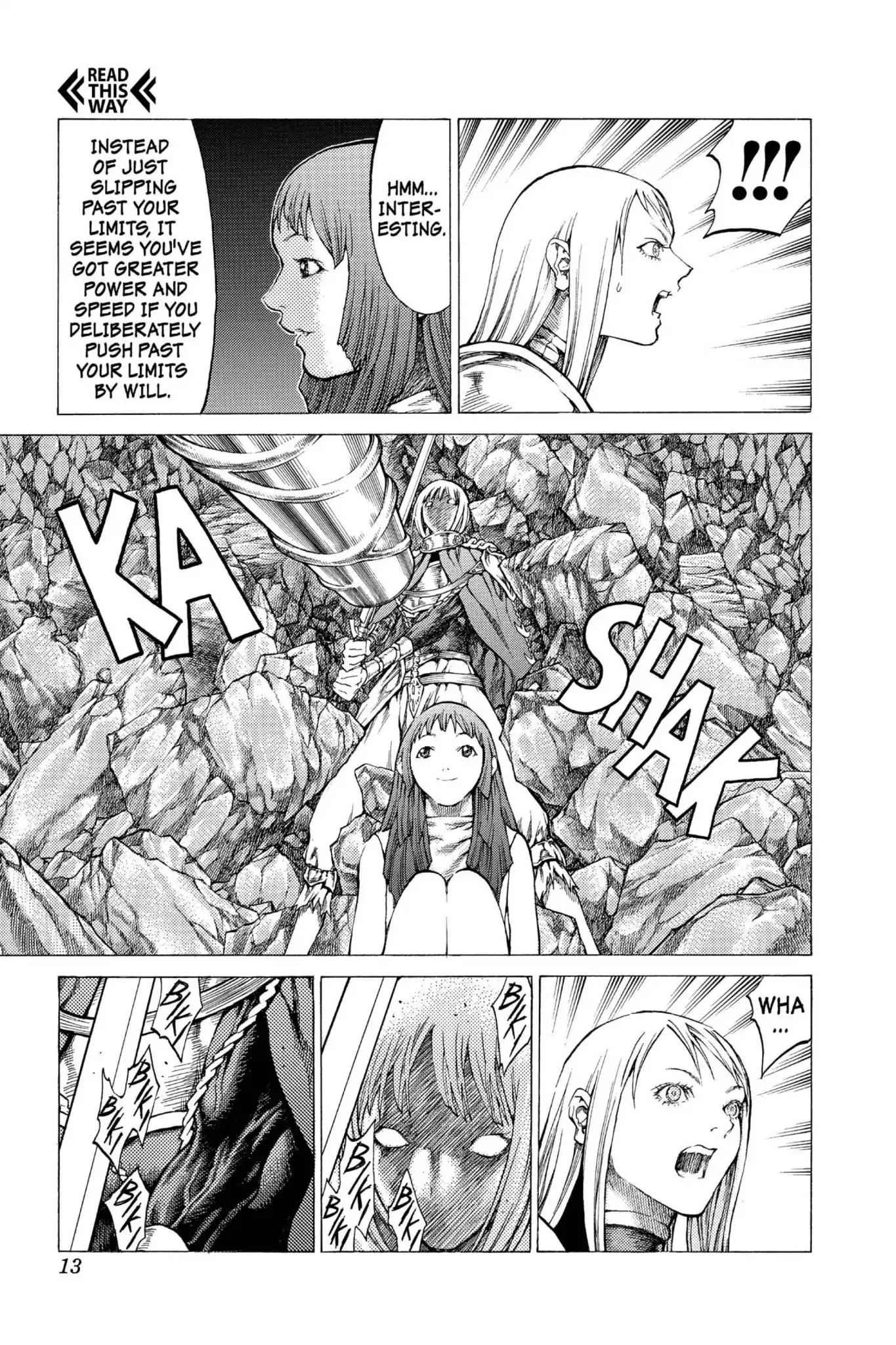Claymore Chapter 46 page 13 - Chapter 46: Vol.9 Scene 46: The Deep Abyss of Purgatory, Part 1