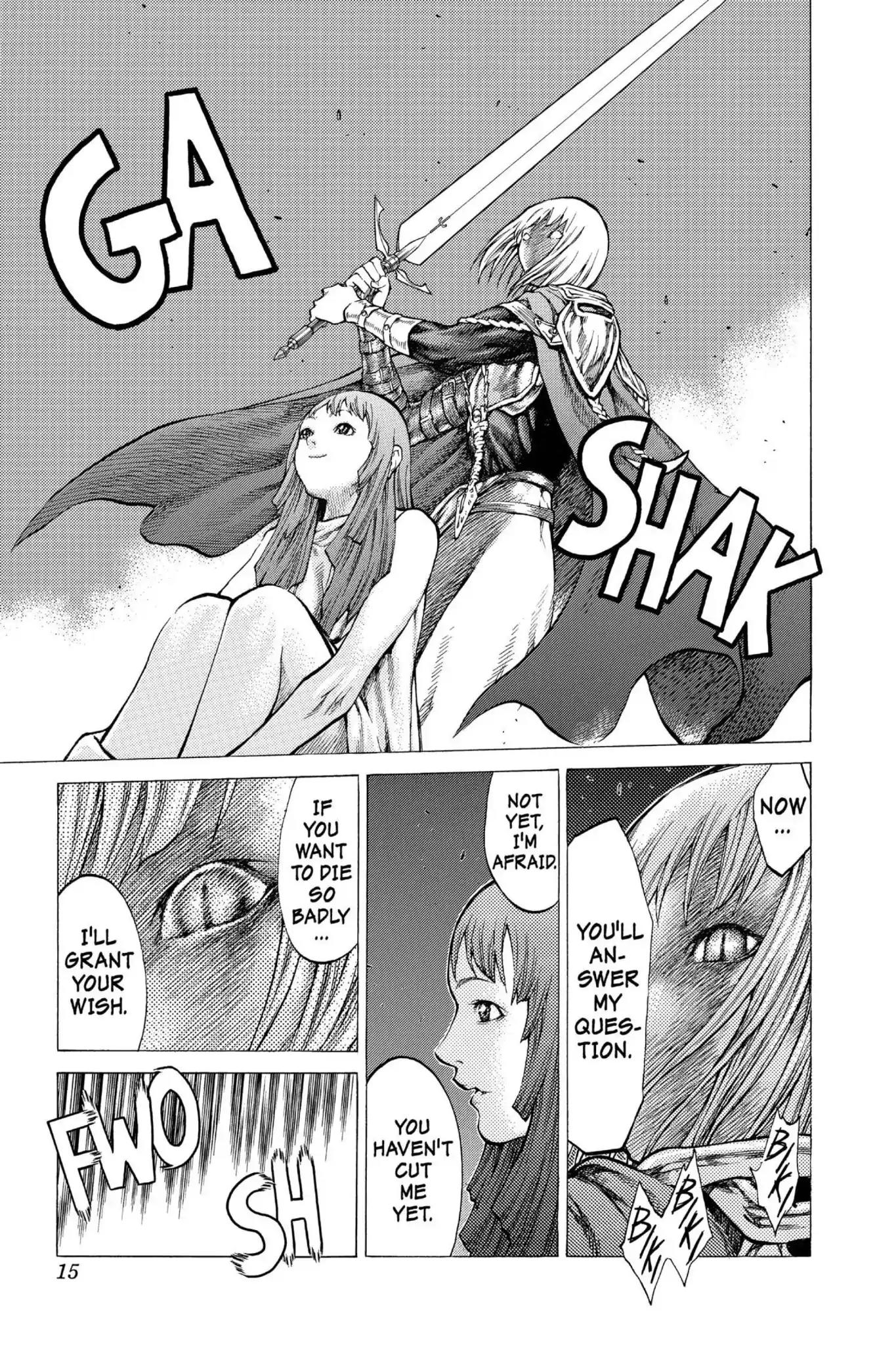 Claymore Chapter 46 page 15 - Chapter 46: Vol.9 Scene 46: The Deep Abyss of Purgatory, Part 1