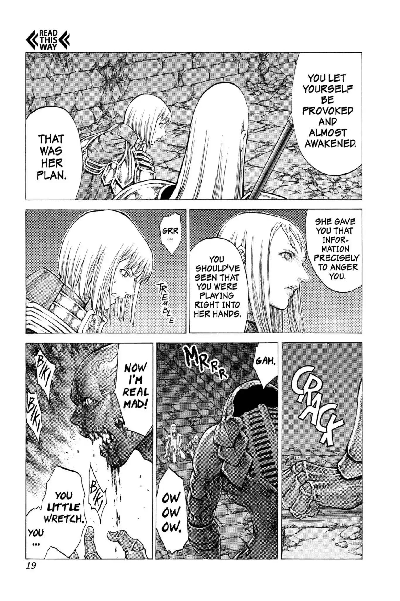 Claymore Chapter 46 page 19 - Chapter 46: Vol.9 Scene 46: The Deep Abyss of Purgatory, Part 1