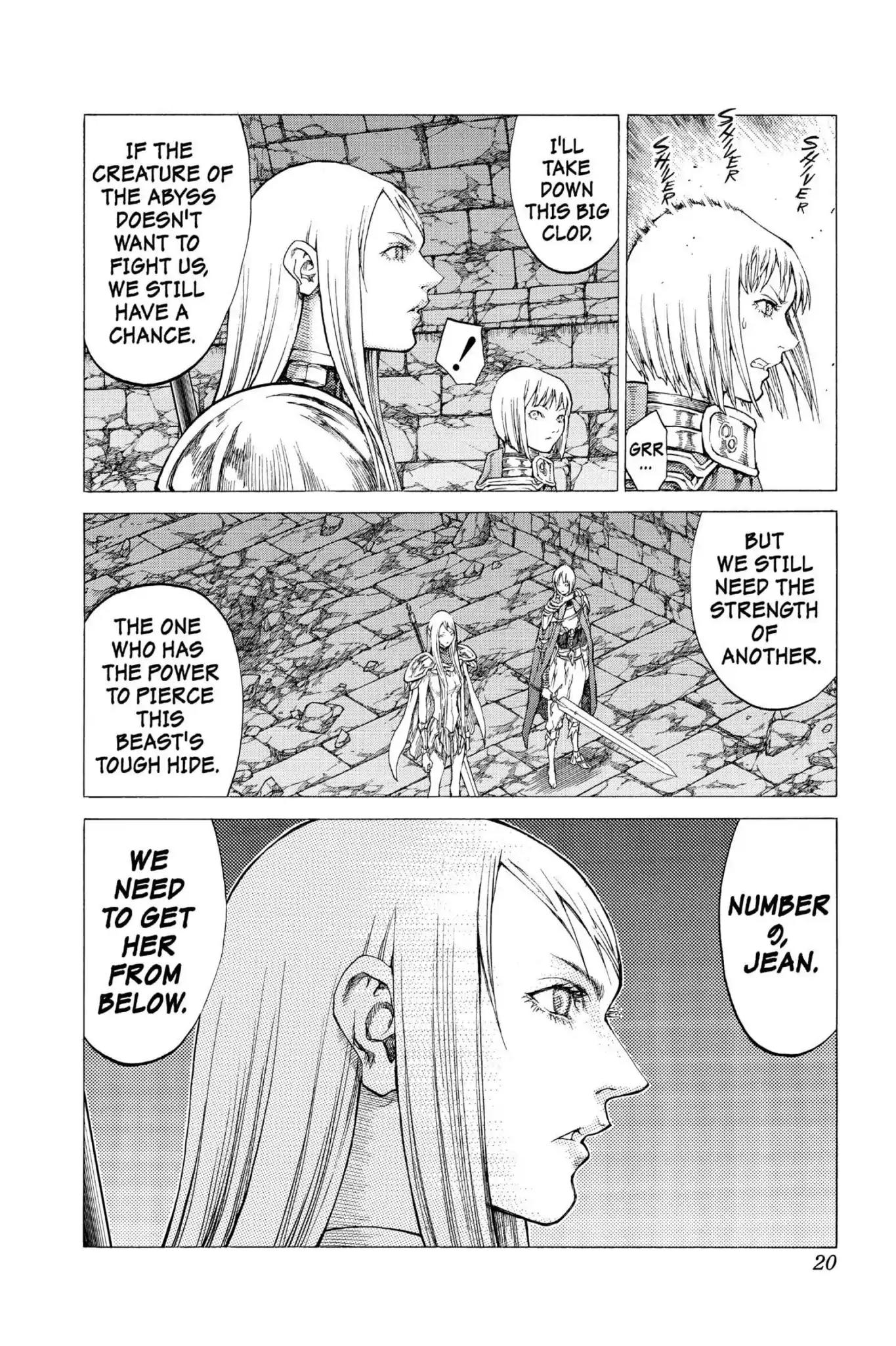 Claymore Chapter 46 page 20 - Chapter 46: Vol.9 Scene 46: The Deep Abyss of Purgatory, Part 1
