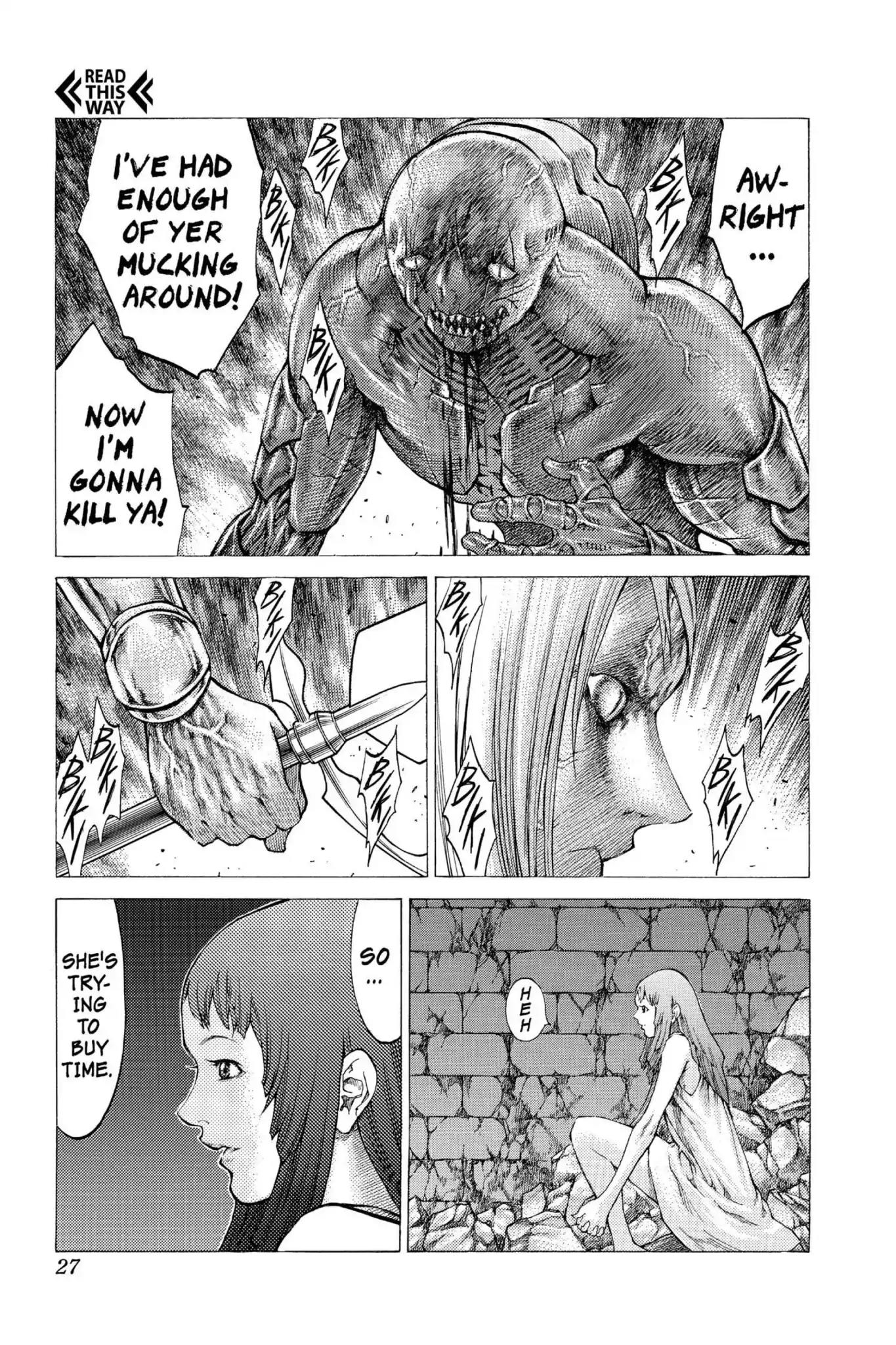 Claymore Chapter 46 page 27 - Chapter 46: Vol.9 Scene 46: The Deep Abyss of Purgatory, Part 1