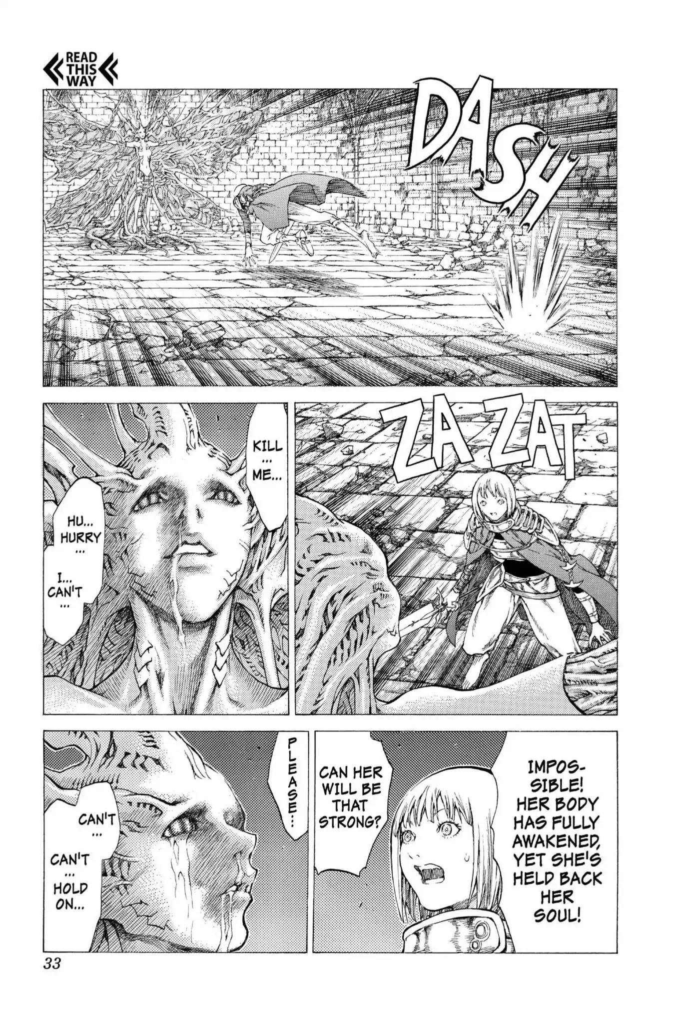 Claymore Chapter 46 page 32 - Chapter 46: Vol.9 Scene 46: The Deep Abyss of Purgatory, Part 1