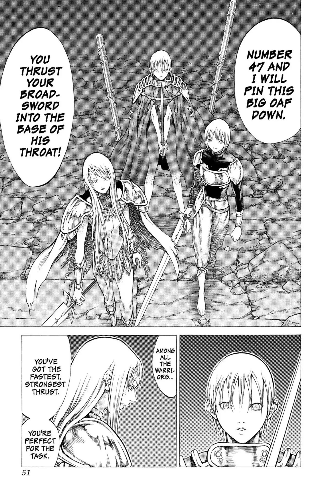 Claymore Chapter 47 page 12 - Chapter 47: Vol.9 Scene 47: The Deep Abyss of Purgatory, Part 2