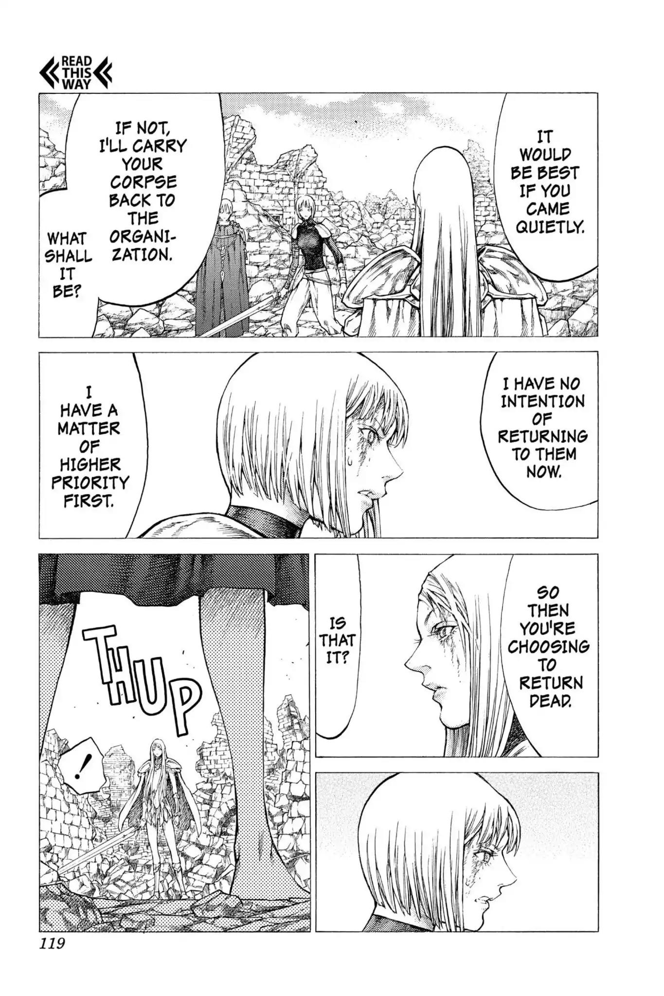 Claymore Chapter 49 page 22 - Chapter 49: Vol.9 Scene 49: The Deep Abyss of Purgatory, Part 4