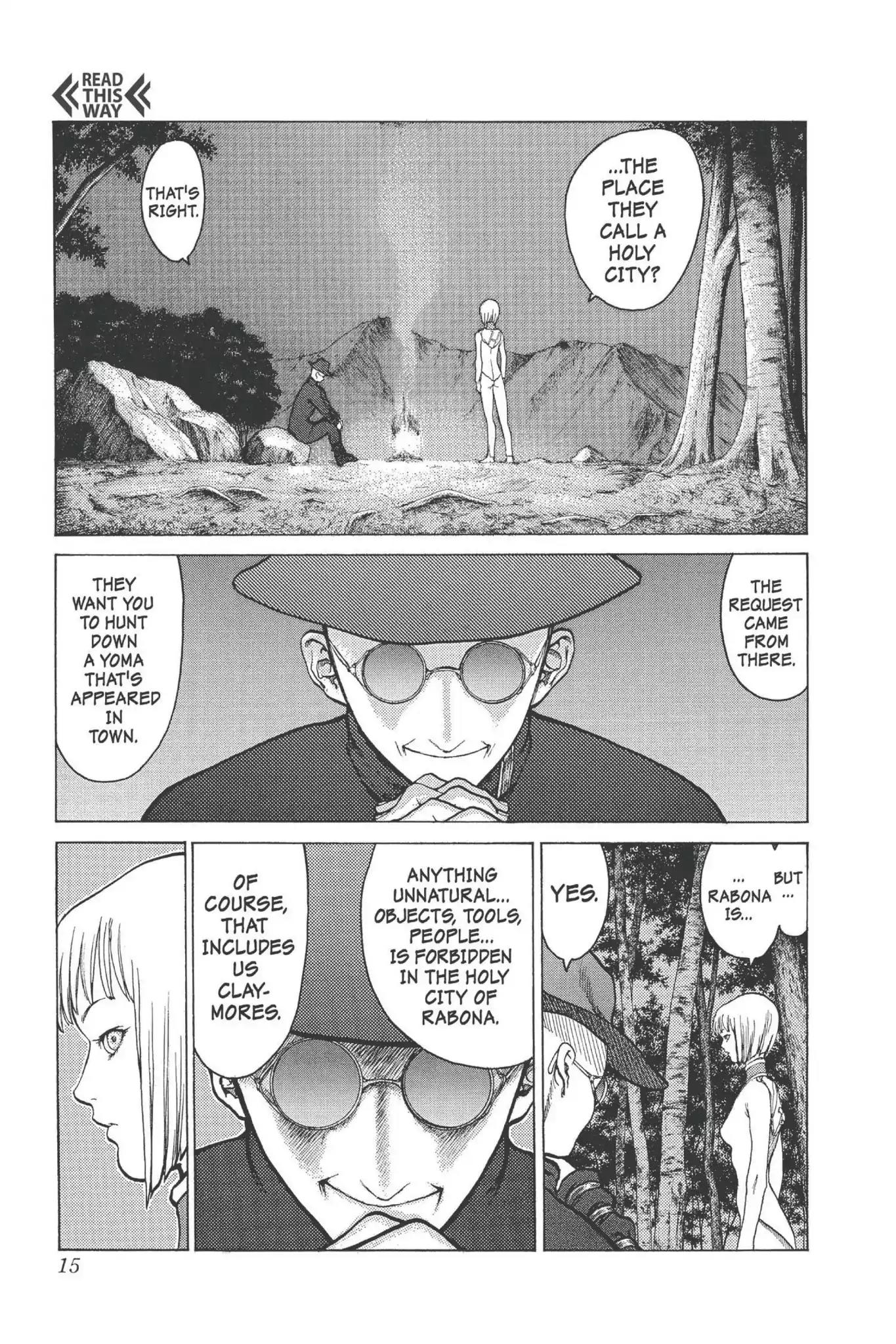 Claymore Chapter 5 page 14 - Chapter 5: Vol.2 Scene 5: Darkness in Paradise, Part 1