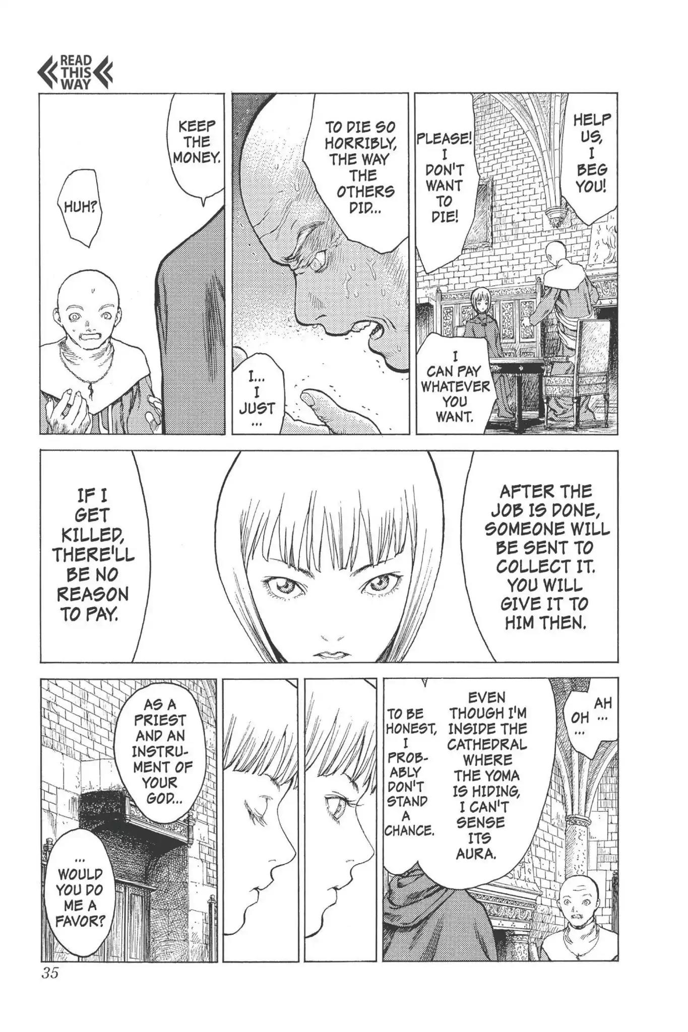 Claymore Chapter 5 page 34 - Chapter 5: Vol.2 Scene 5: Darkness in Paradise, Part 1