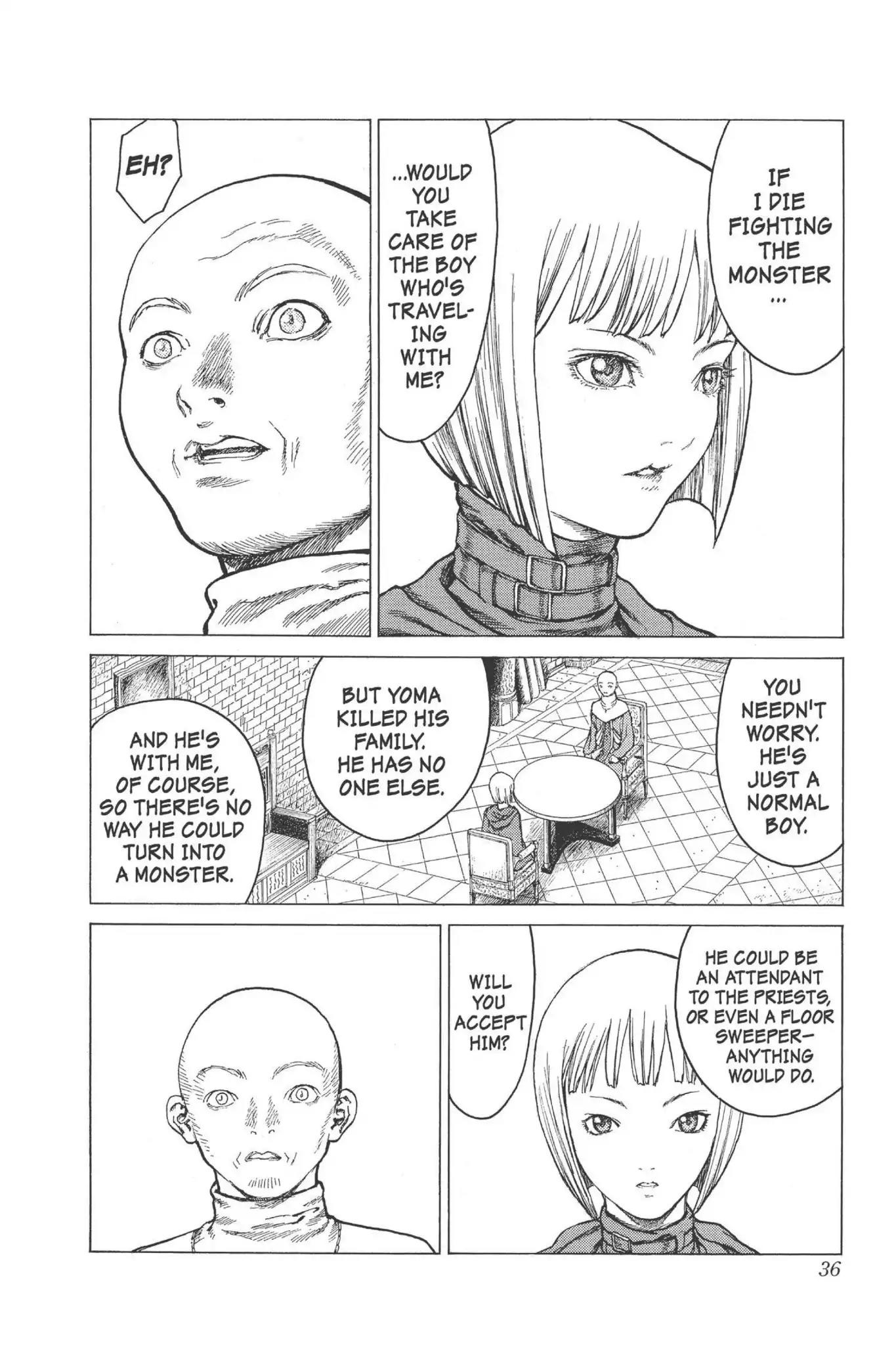 Claymore Chapter 5 page 35 - Chapter 5: Vol.2 Scene 5: Darkness in Paradise, Part 1