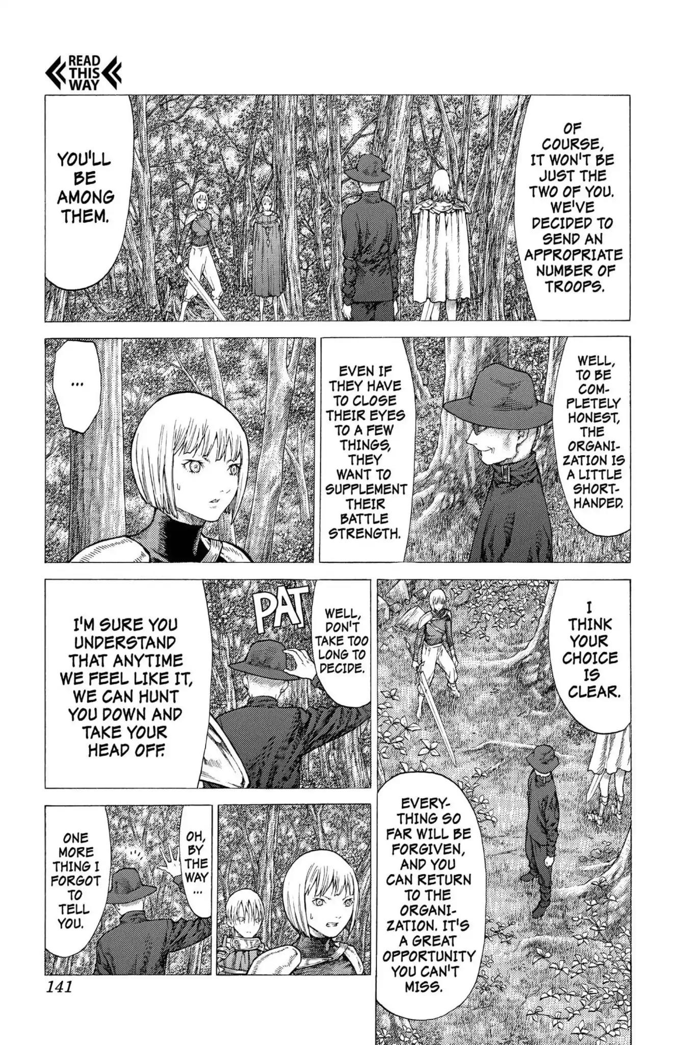 Claymore Chapter 50 page 14 - Chapter 50: Vol.9 Scene 50: The Battle of the North, Part 1
