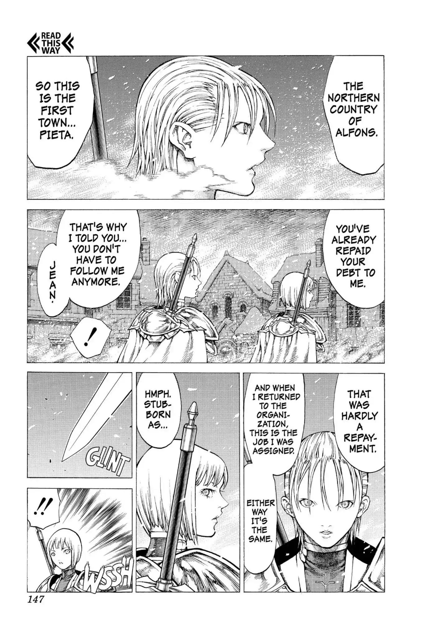 Claymore Chapter 50 page 19 - Chapter 50: Vol.9 Scene 50: The Battle of the North, Part 1