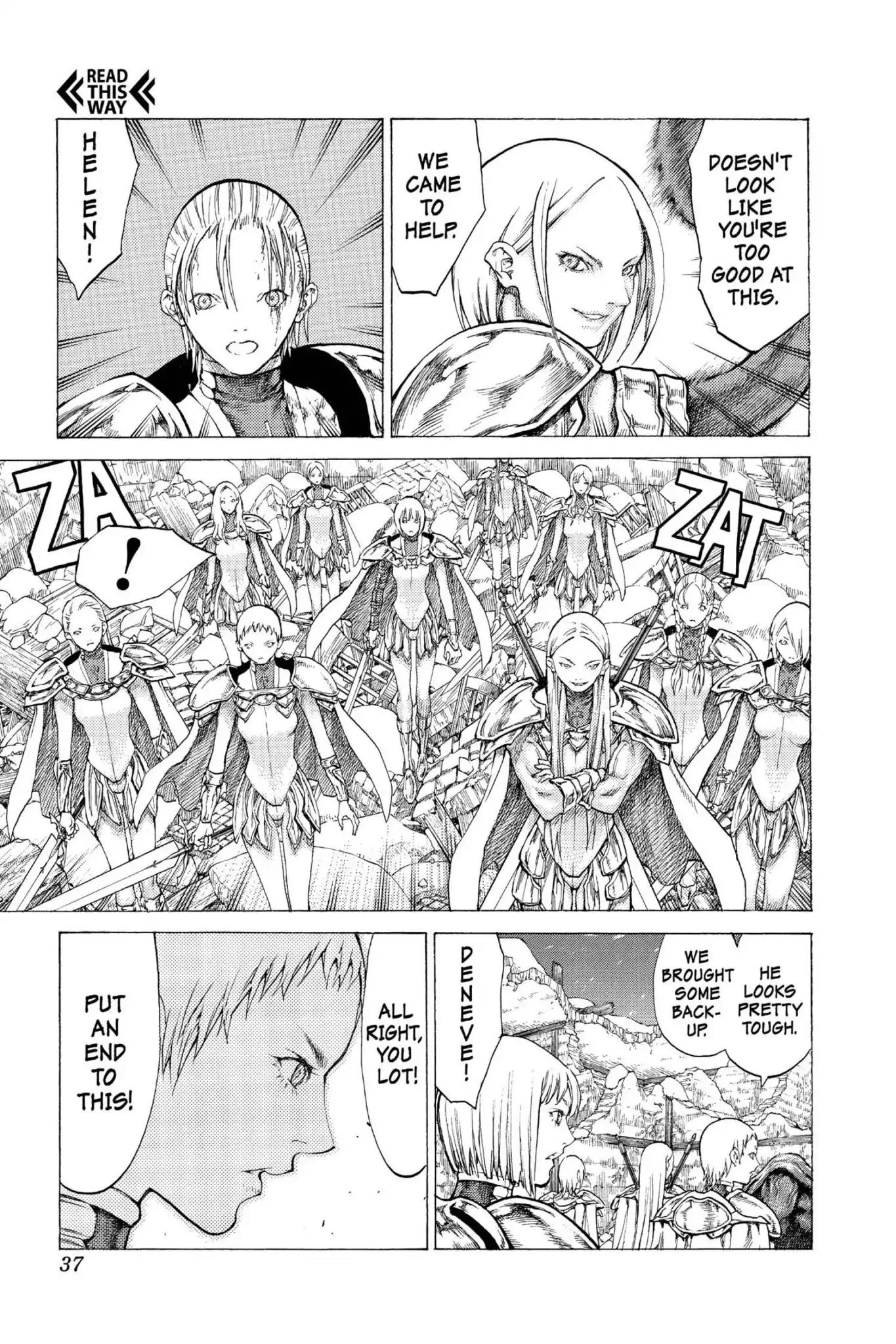 Claymore Chapter 52 page 35 - Chapter 52: Vol.10 Scene 52: The Battle of the North, Part 3