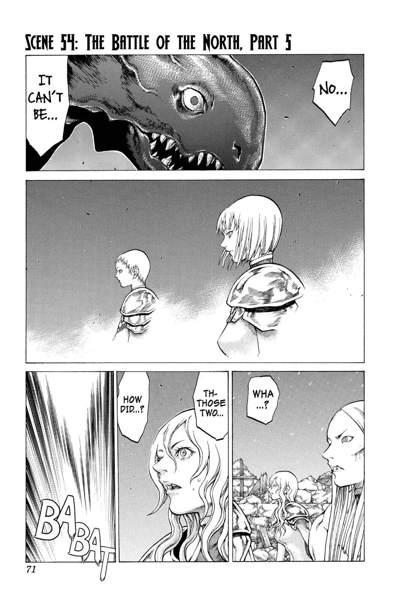 Claymore Chapter 54 page 1 - Chapter 54: Vol.10 Scene 54: The Battle of the North, Part 5