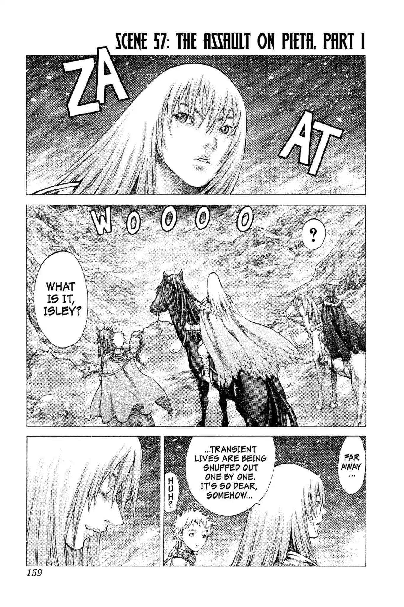 Claymore Chapter 57 page 1 - Chapter 57: Vol.10 Scene 57: The Assault on Pieta, Part 1